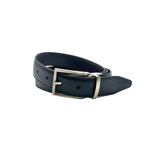 Sandro Barbera & Figli Double-Face Nero/Moro cintura pelle 110 cm