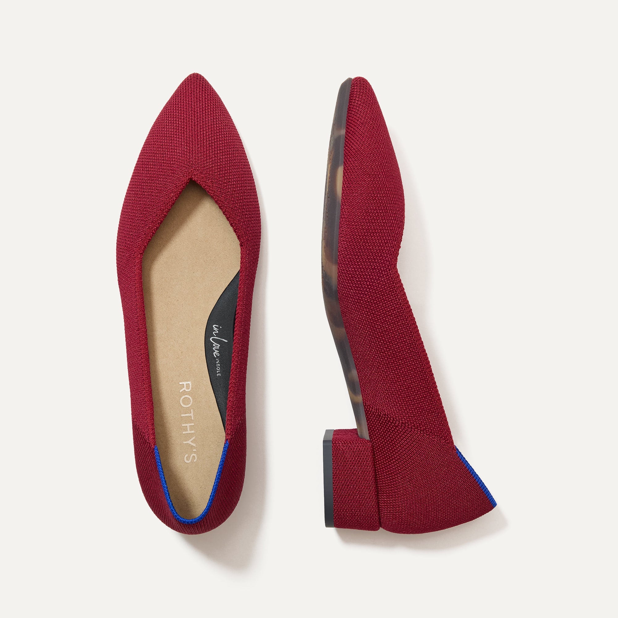 Rothy's The High Point Décolleté donna Autumn Red tacco comodo