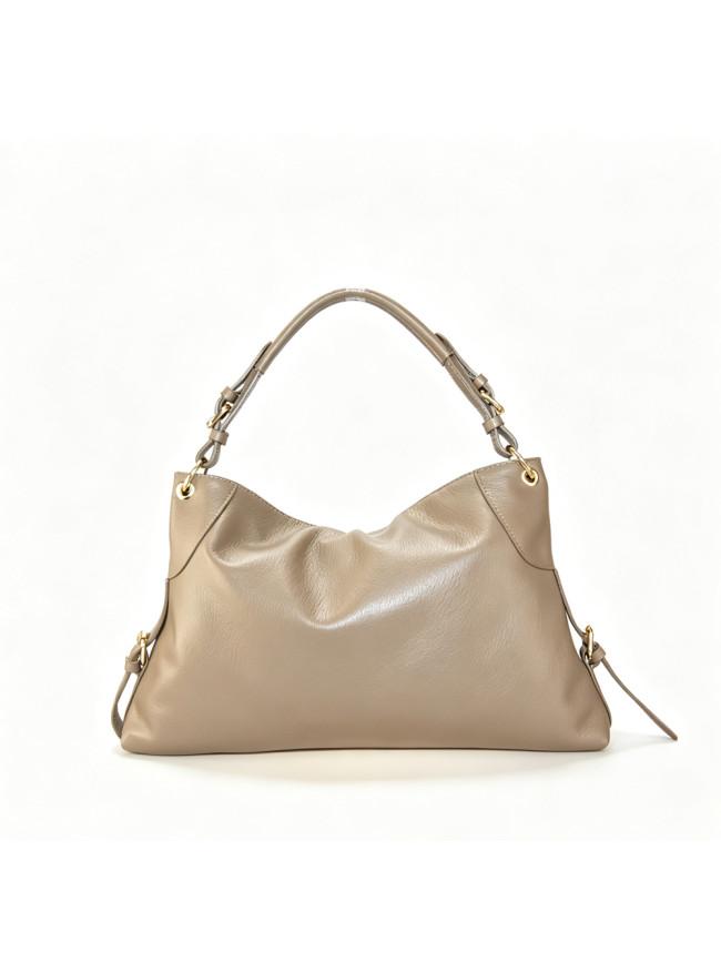 Sandro Barbera BAAS34837 Borsa Spalla Pelle Taupe Zip