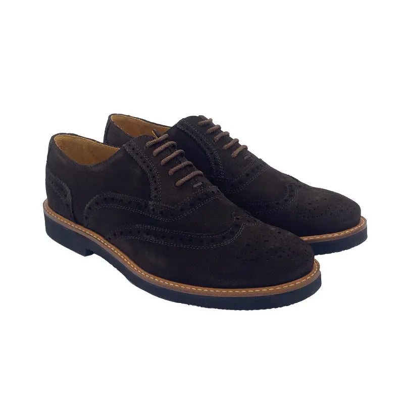 Sandro Barbera 981 Oxford Full Brogue Moro Camoscio Vibram
