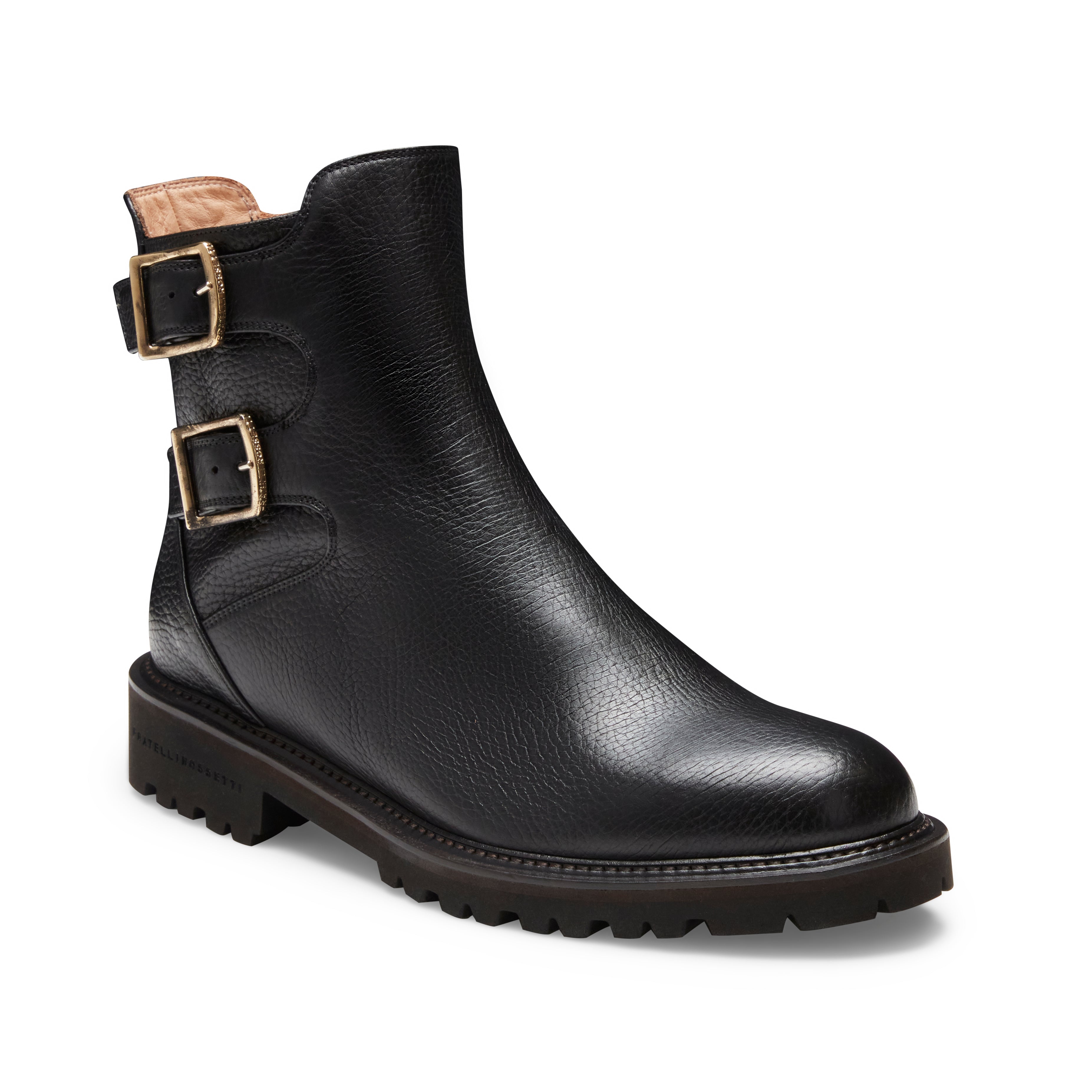 F.lli Rossetti Shoes Woman 77312 Stivaletto Nero Doppia Fibbia