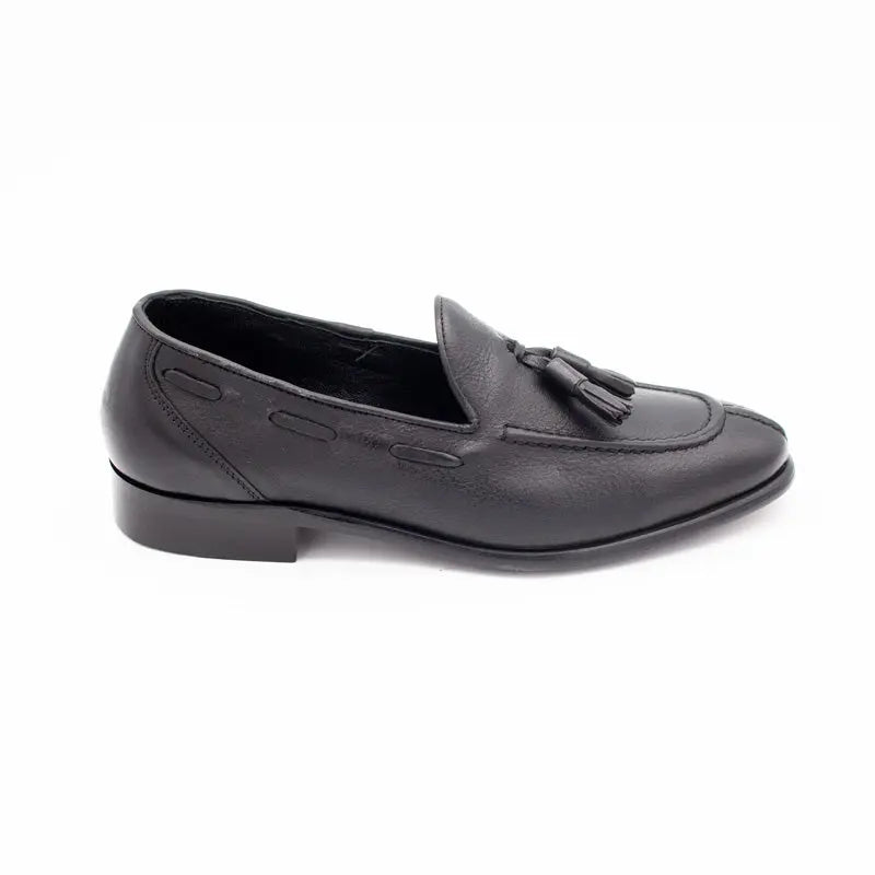 Sandro Barbera 5786 mocassino nappine nero fondo cuoio