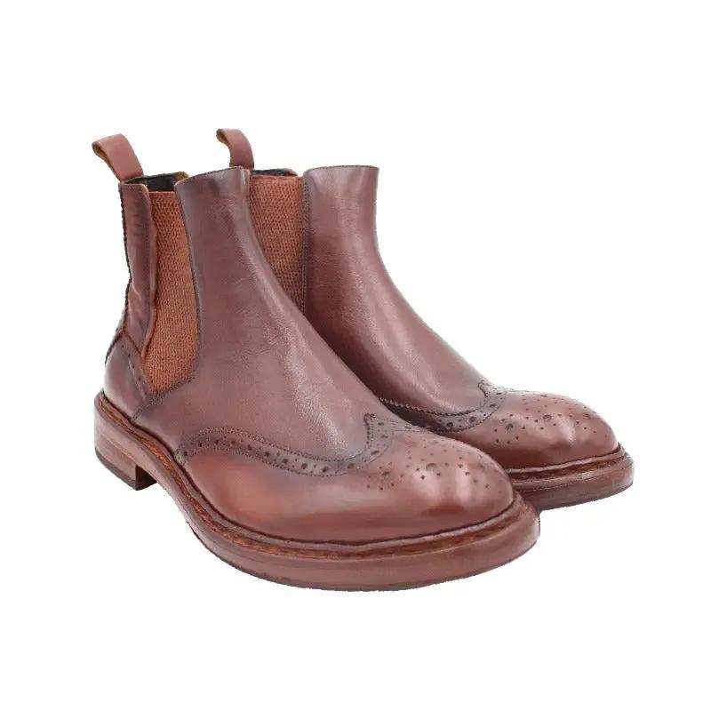 Sandro Barbera & Figli 483 chelsea boots uomo brandy cuoio