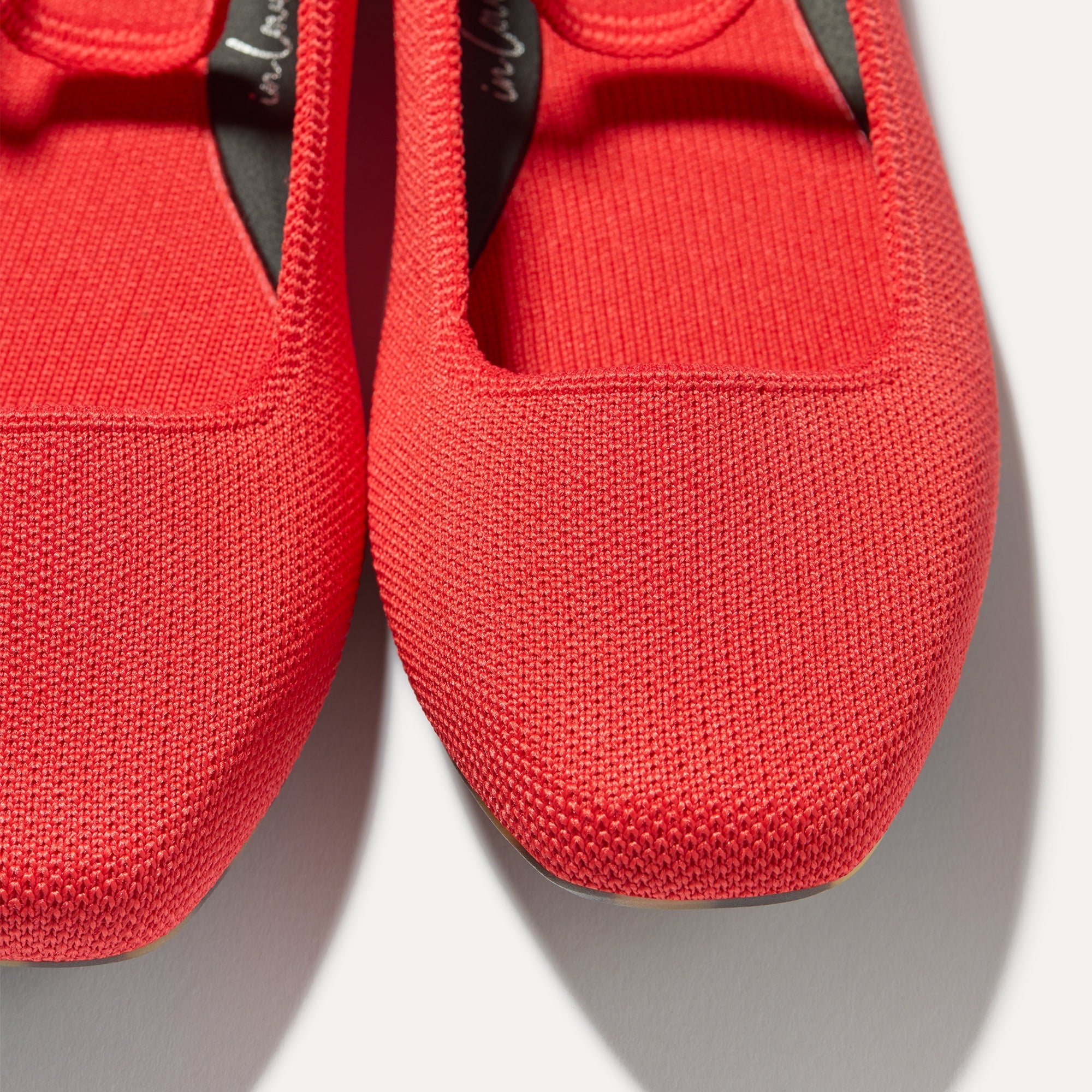 Rothy's The Max Square Mary Jane ballerine Red Hot rosse punta