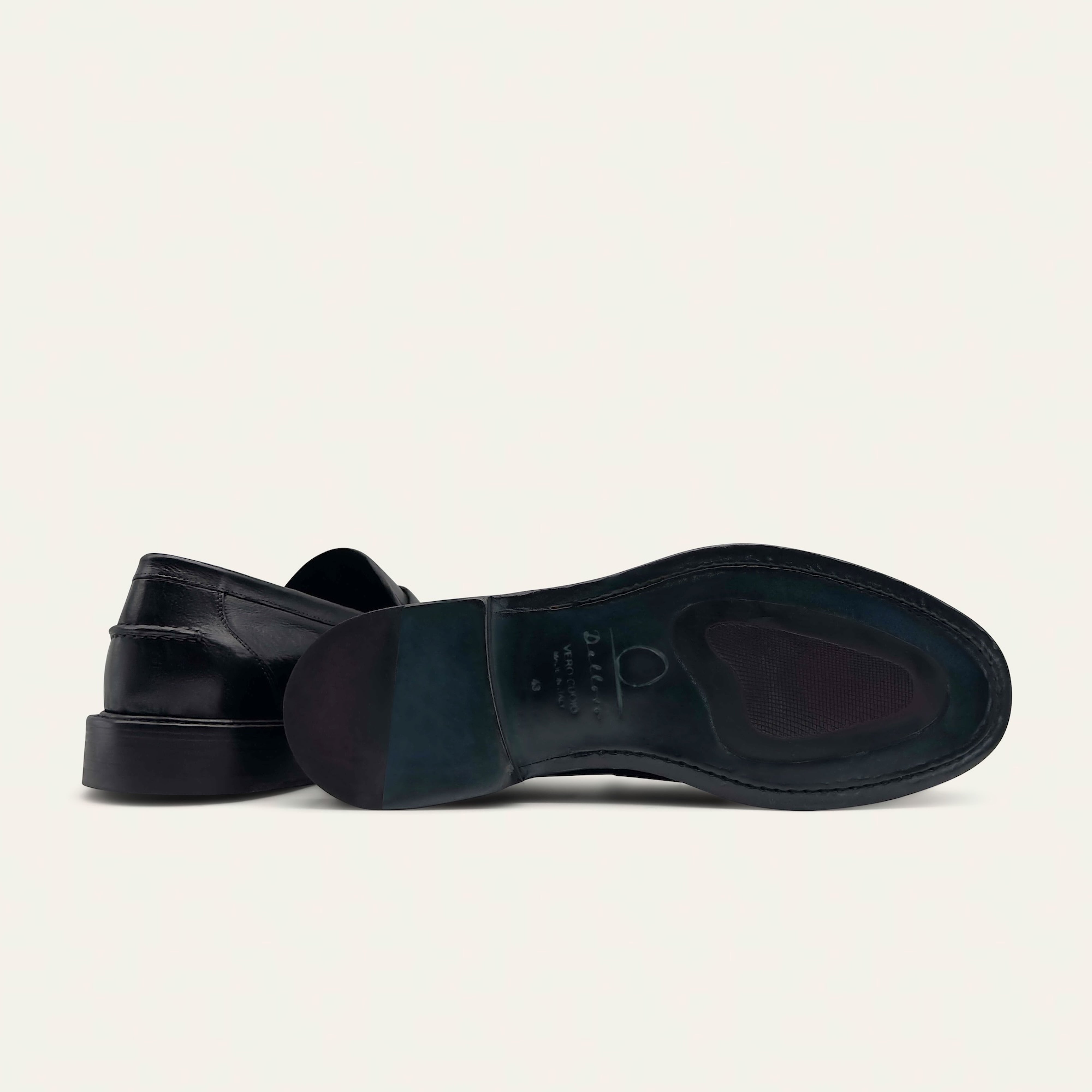 Dellovo Conca Loafer Uomo Nero Pelle Bufalo Invernale