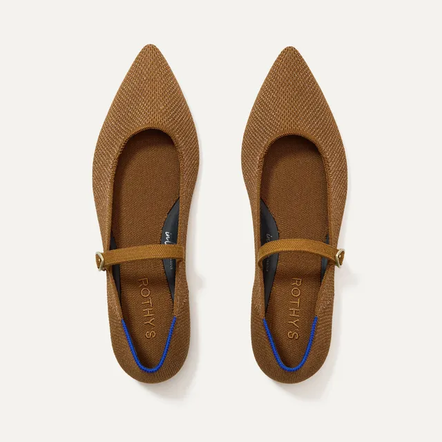 Rothy's Point Mary Jane II ballerine Amber Cat
