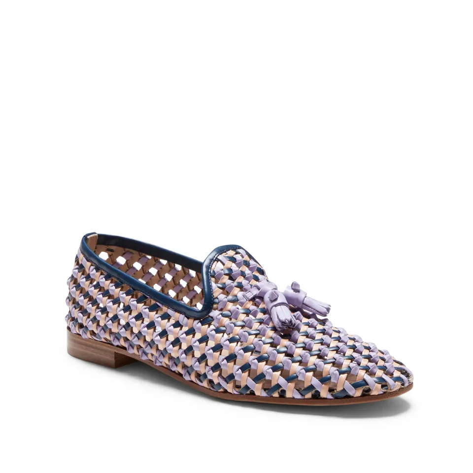 F.lli Rossetti 67696 Slipper Uomo Oceano Pelle Intrecciata