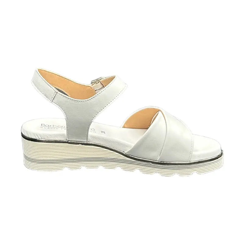 Sandro Barbera & Figli 1091 sandalo donna bianco pelle gomma leggero