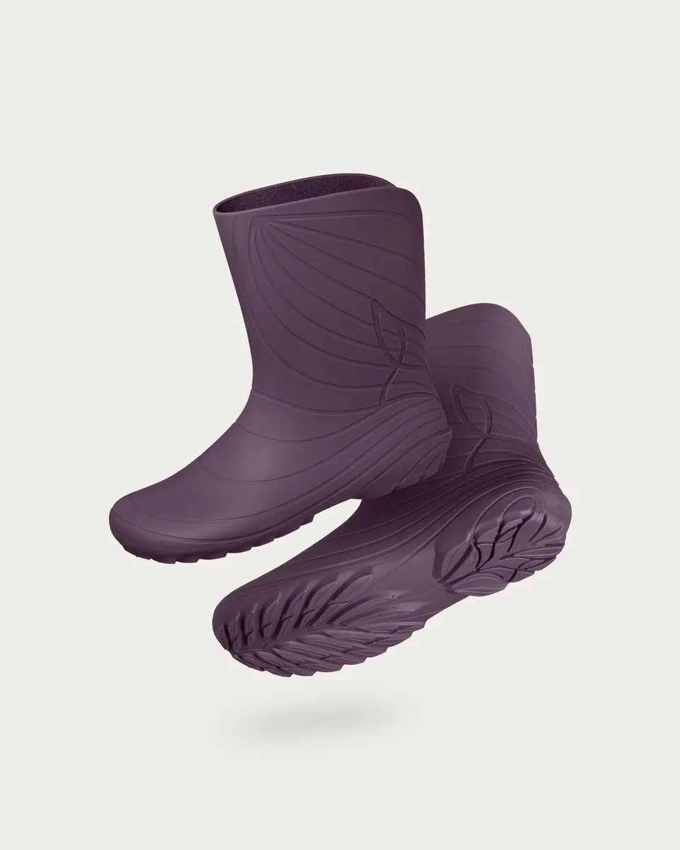 Wildling Shoes Ranidae plum stivali pioggia vegan viola EU 40