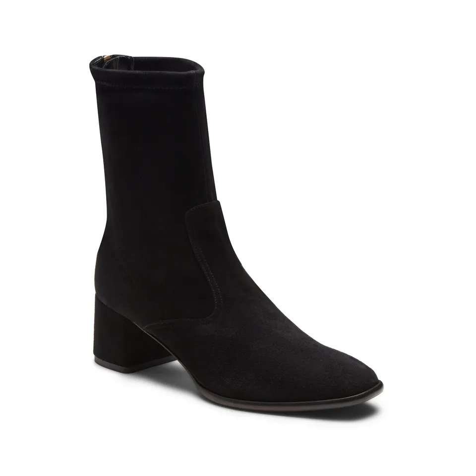 F.lli Rossetti 66085 Stivaletto Suede Nero Tacco Comodo