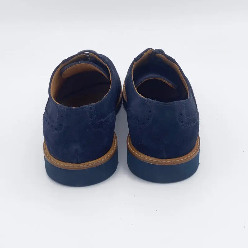 Sandro Barbera Tinte a Mano 981 Oxford camoscio blu Vibram