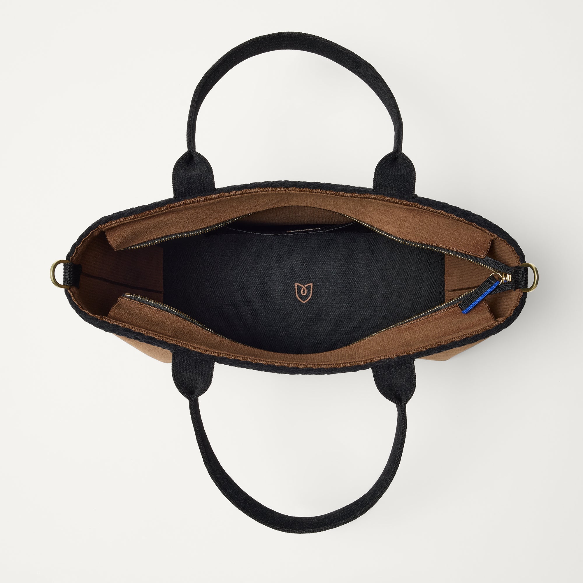 Rothy's The Lightweight Zip Tote borsa tote ReVelvet Cinnamon marrone