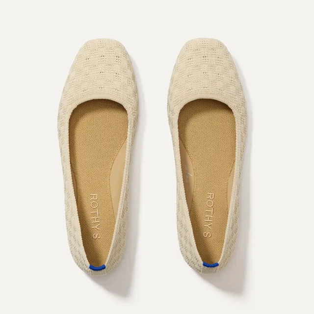 Rothy's The Max Square ballerine avorio Conch punta quadrata