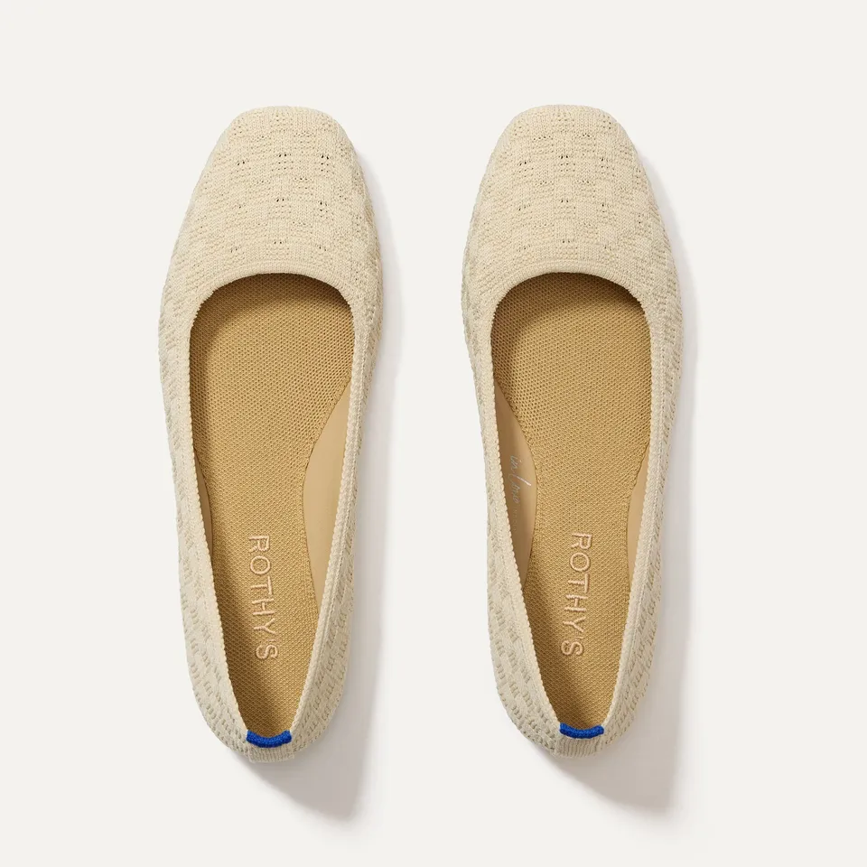 Rothy's The Max Square ballerine avorio Conch punta quadrata