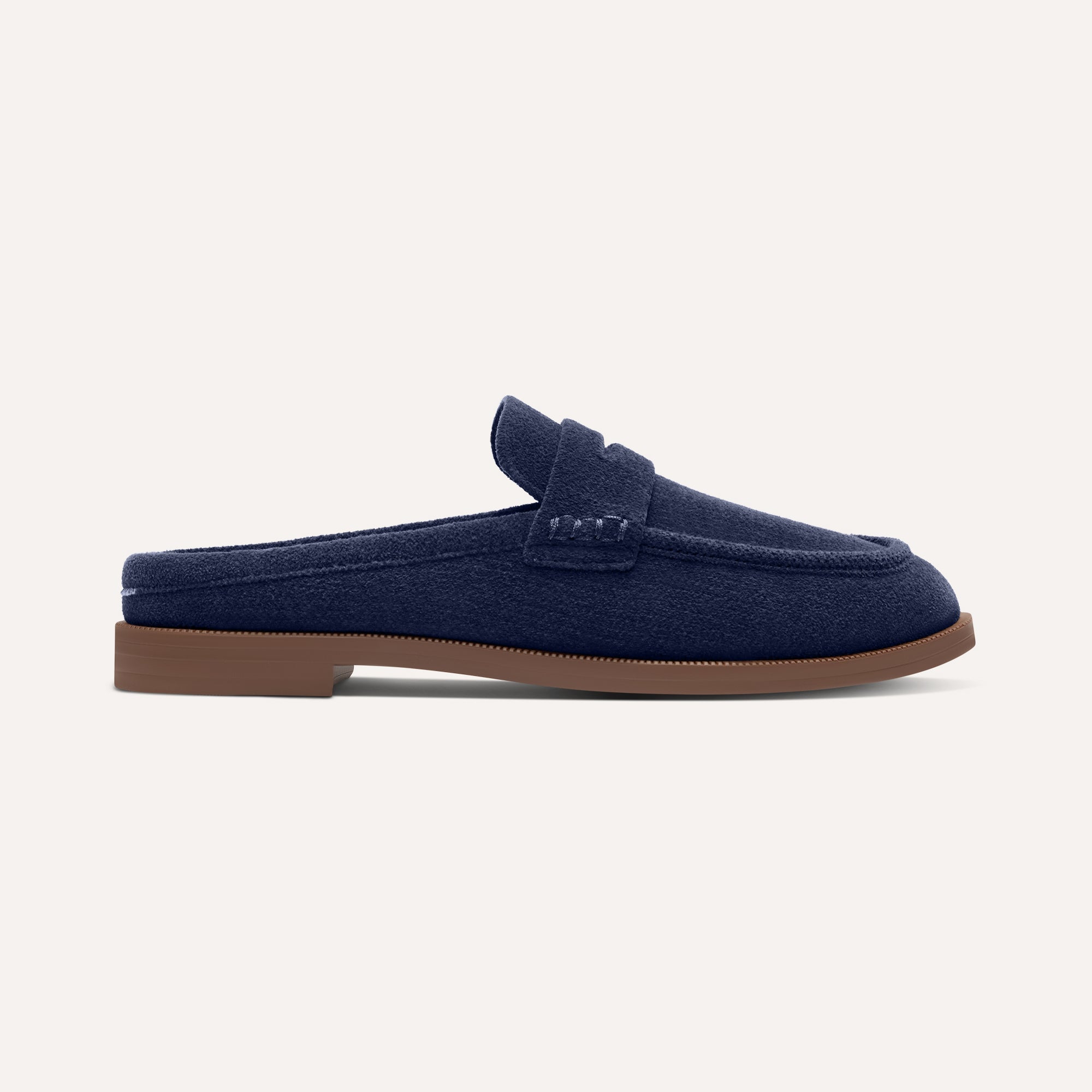 Rothy's The Penny Loafer Mule mocassini blu navy scamosciati