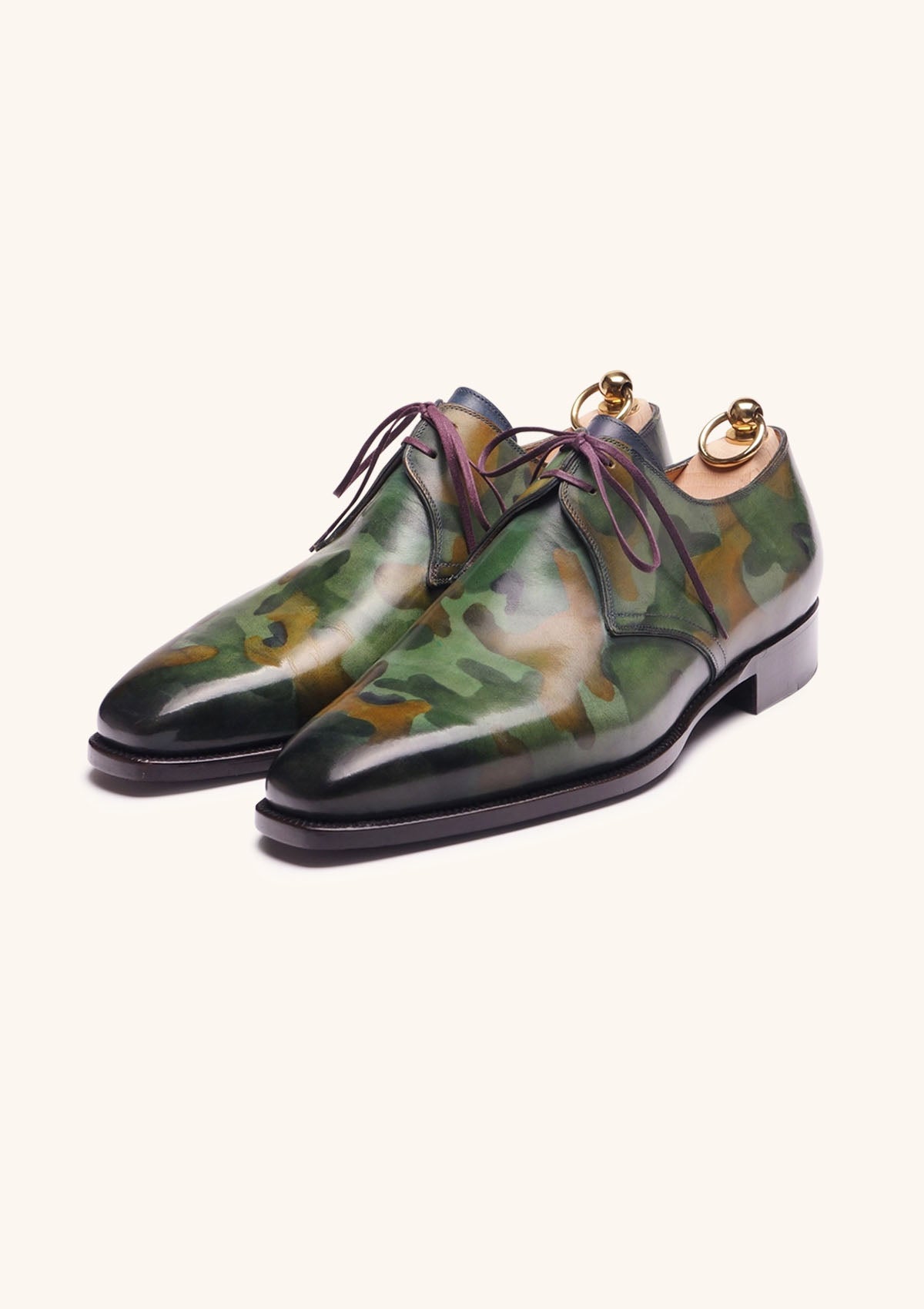 Stefano Bemer Derbies C5460 Scarpe Pelle Mimetiche Jungle