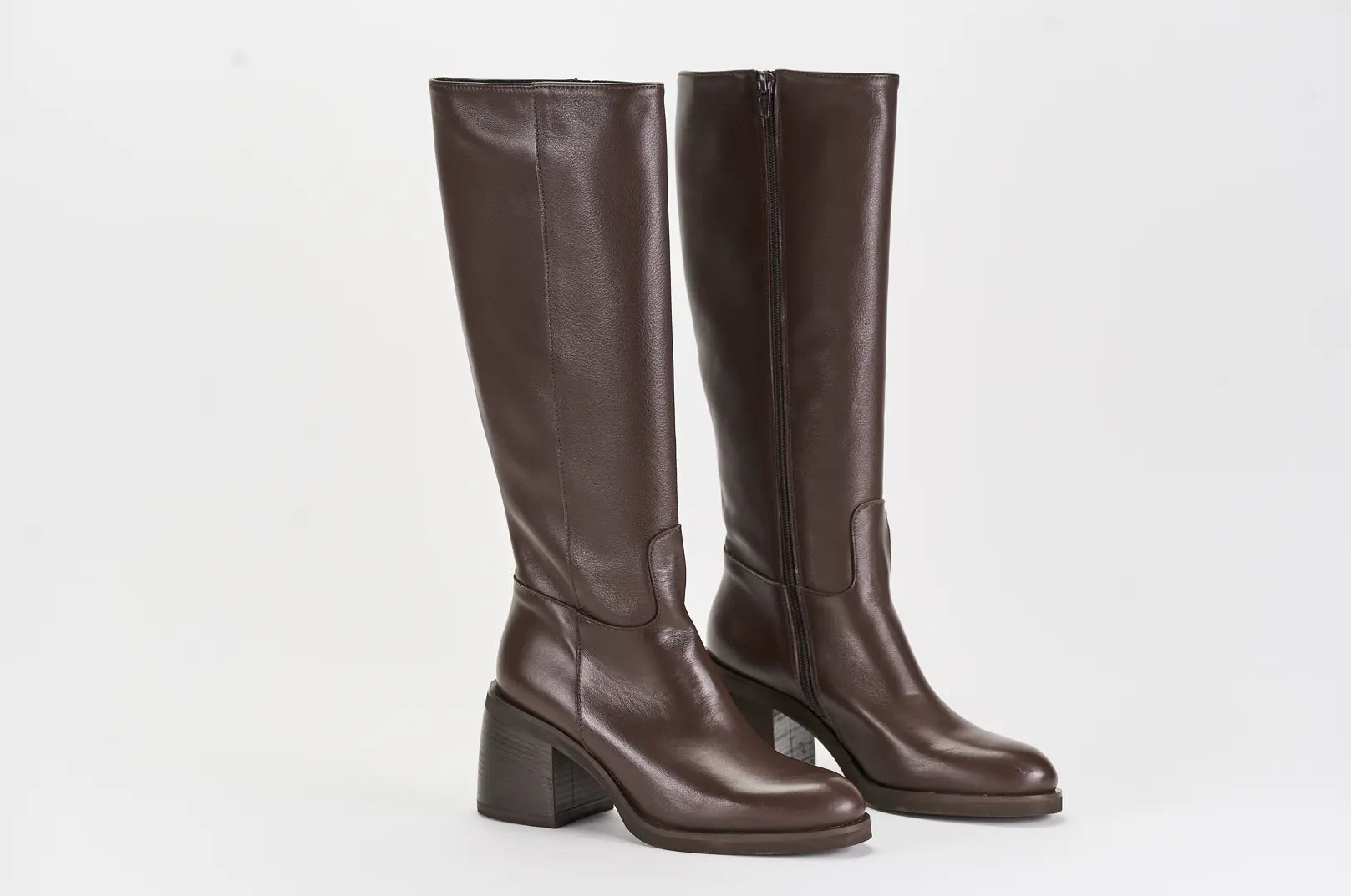 Sandro Barbera Tania 01 stivale donna pelle marrone tacco 7