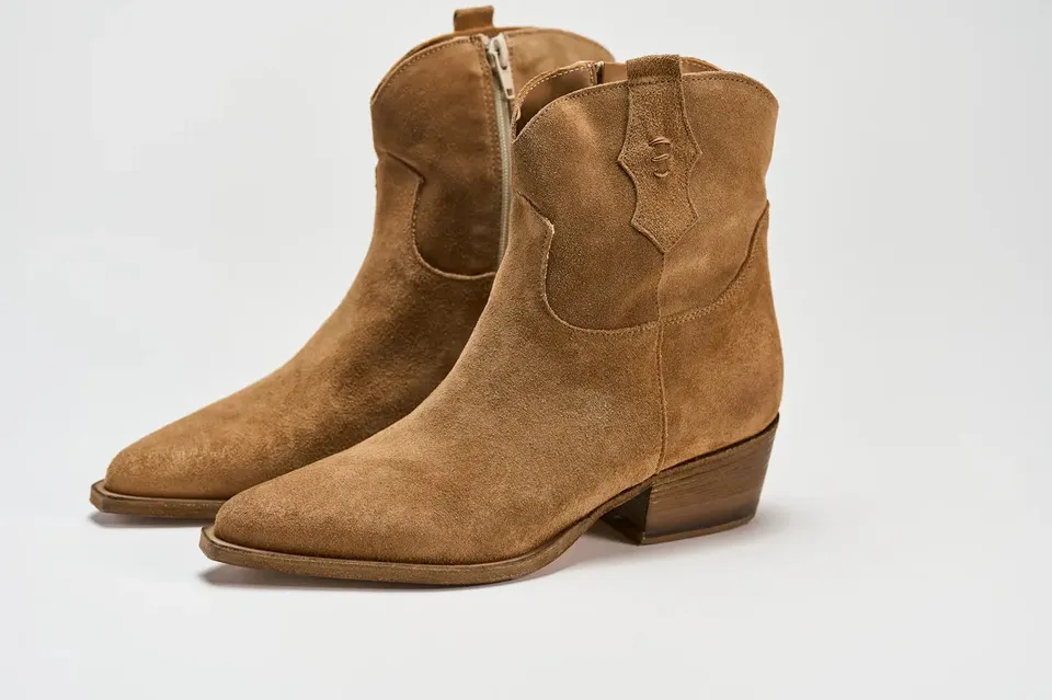 Sandro Barbera Brenda Camel stivaletti donna camoscio tacco 5 cm