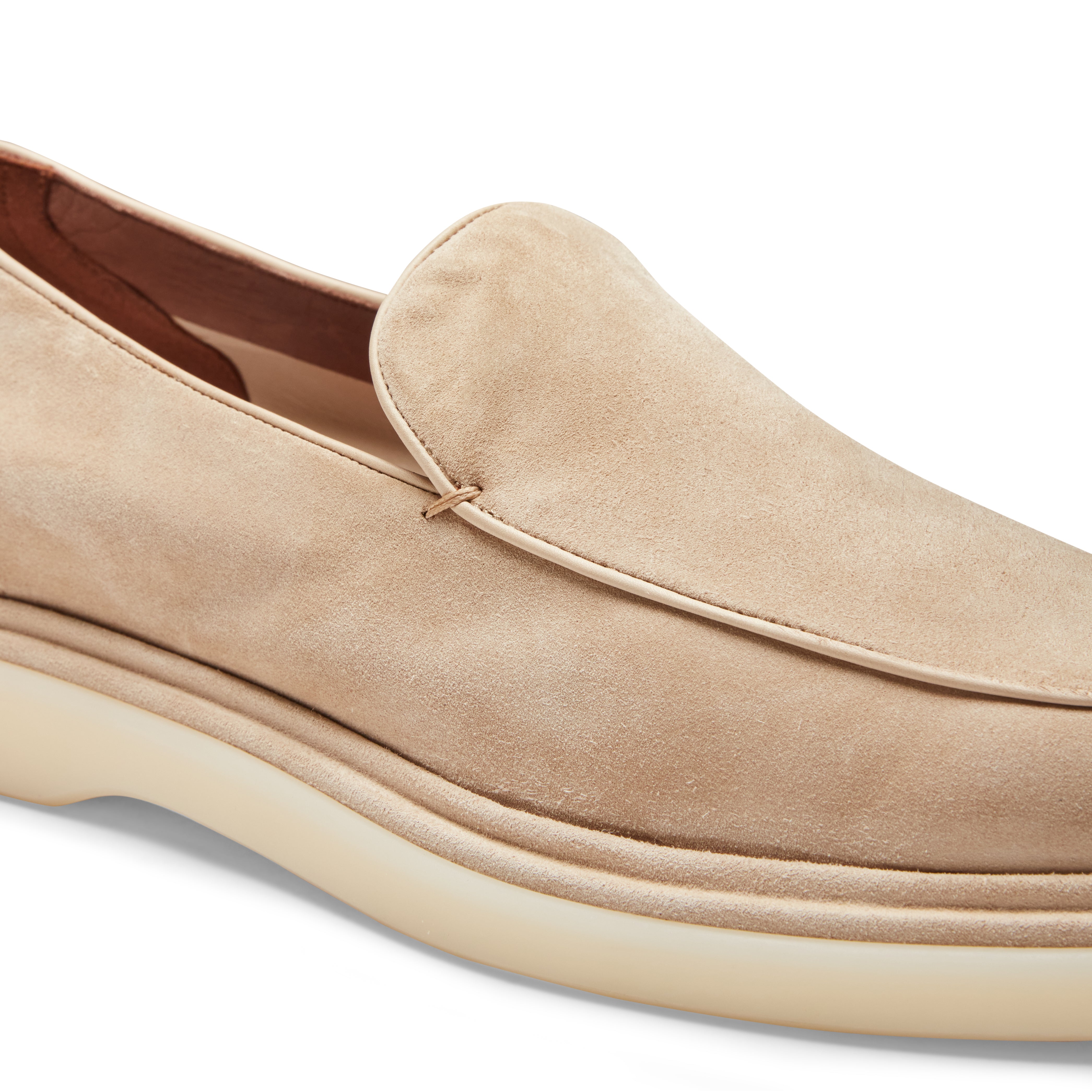F.lli Rossetti 14499 mocassino uomo latte suede sfoderato