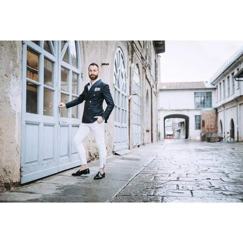 Sandro Barbera Barberine loafers mocassini uomo neri nappine