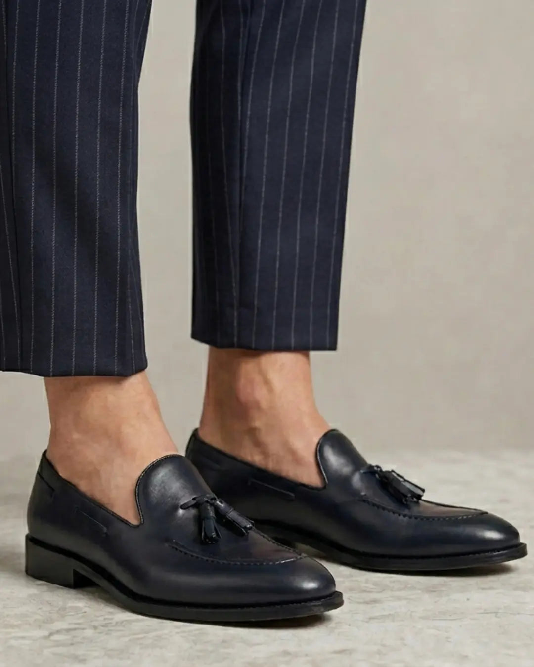 Sandro Barbera 45218 Mocassino Uomo Camoscio Navy