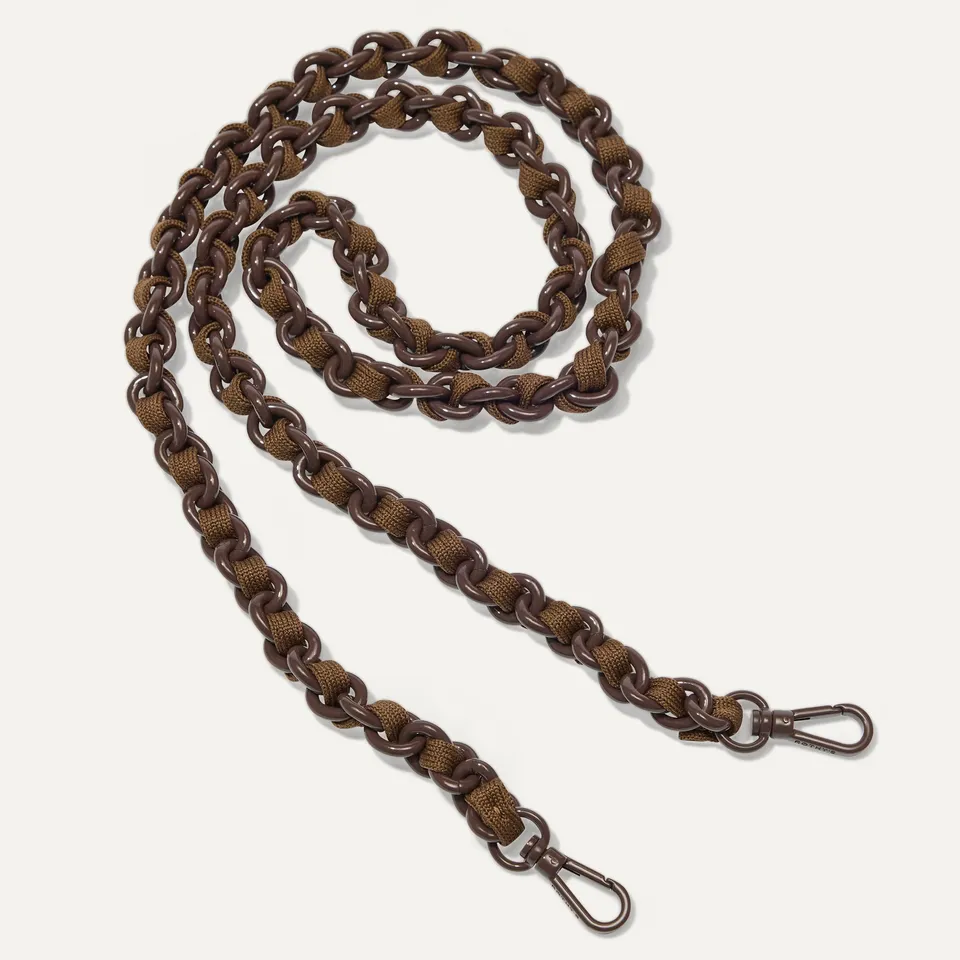 Rothy's The Crossbody Strap tracolla Espresso Chain-Knit marrone