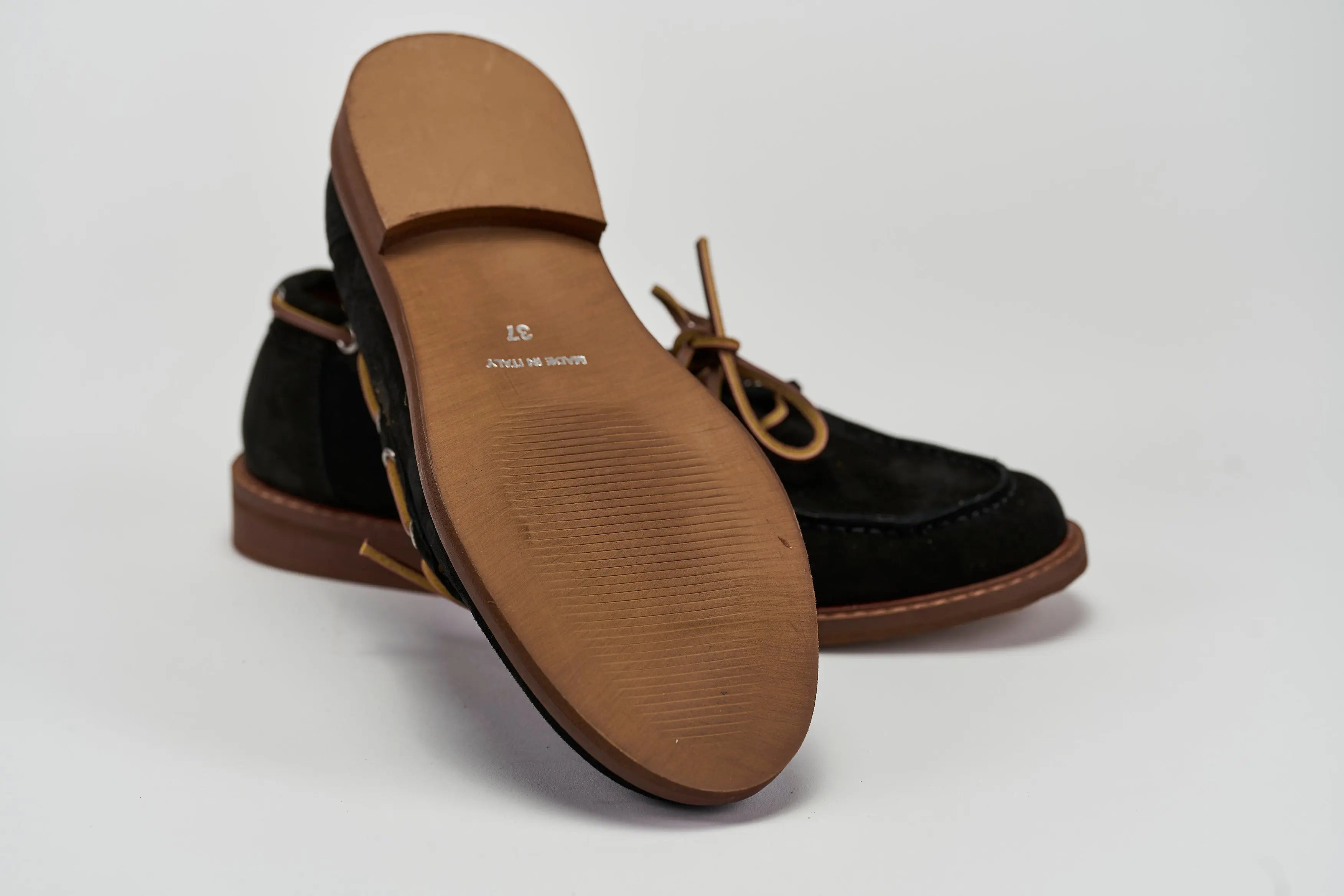 Sandro Barbera Barca Stringate Black scamosciato fodera pelle