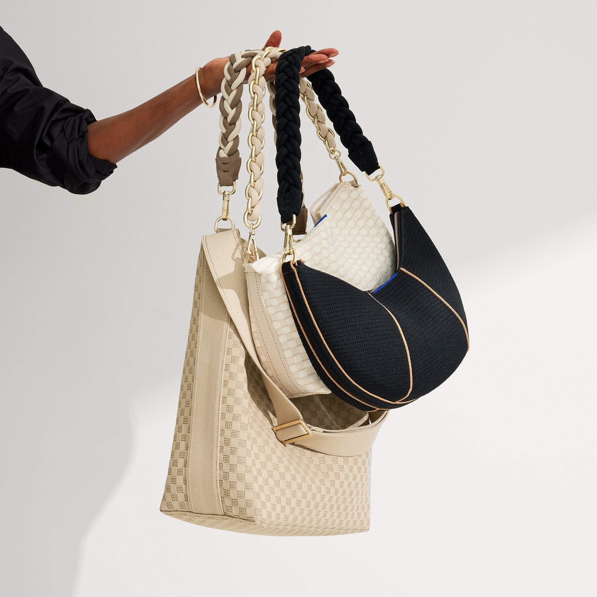 Rothy's The Shoulder Strap tracolla Black Chain catena nera