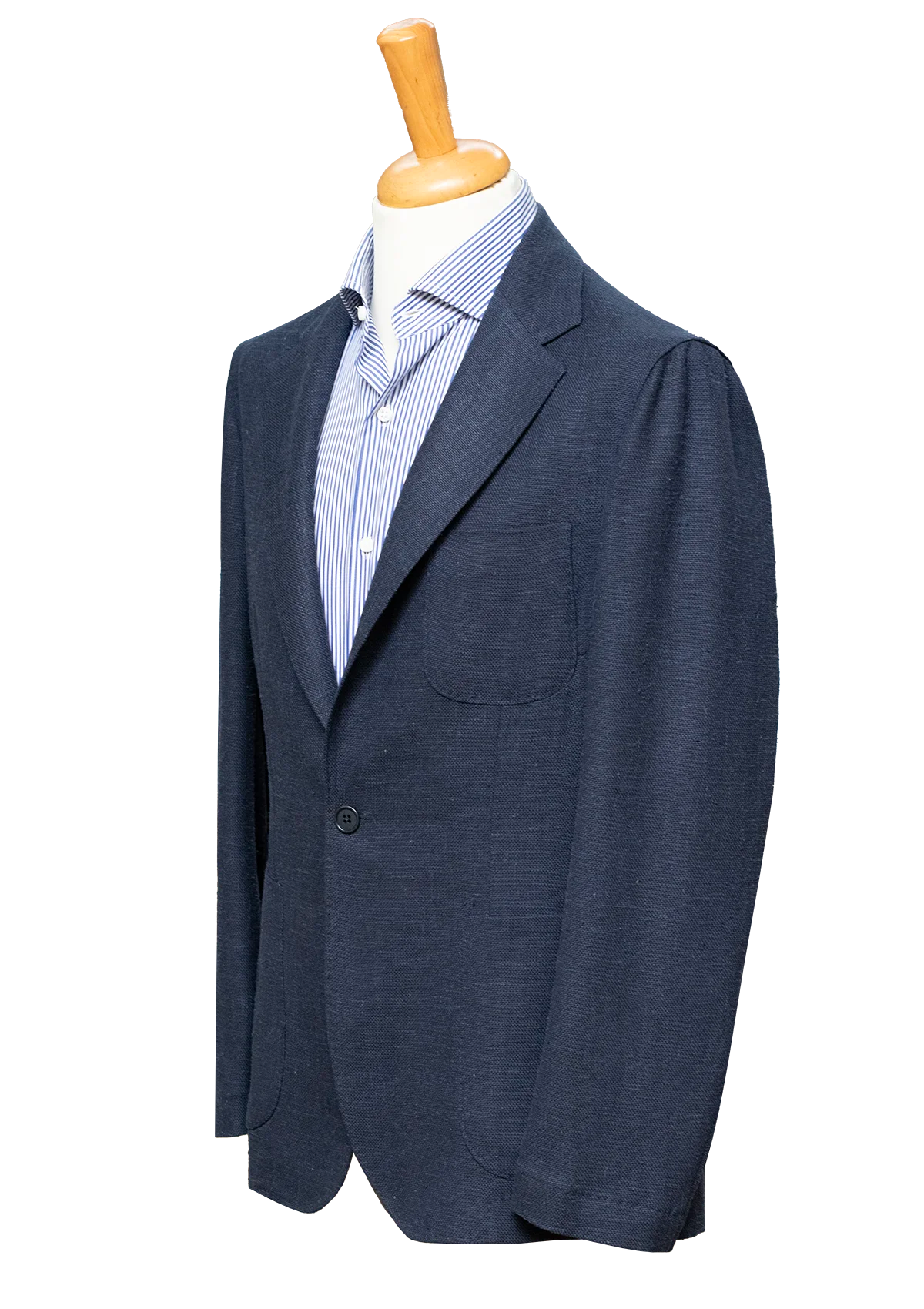 Stefano Bemer SV4500 Giacca Overshirt Blu Seta Lana 50