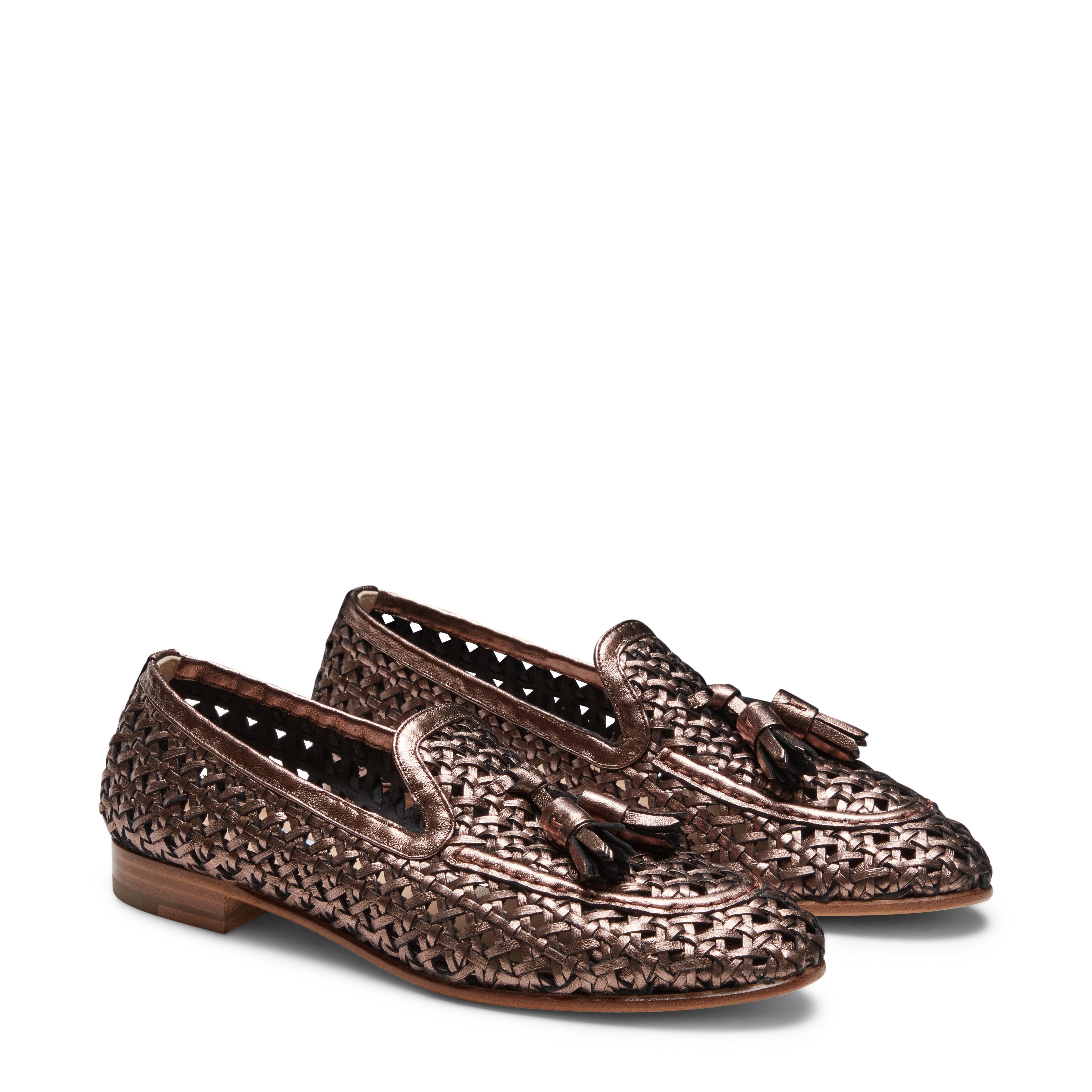 F.lli Rossetti Brera 66903 Mocassino Pelle Donna Bronzo Intreccio
