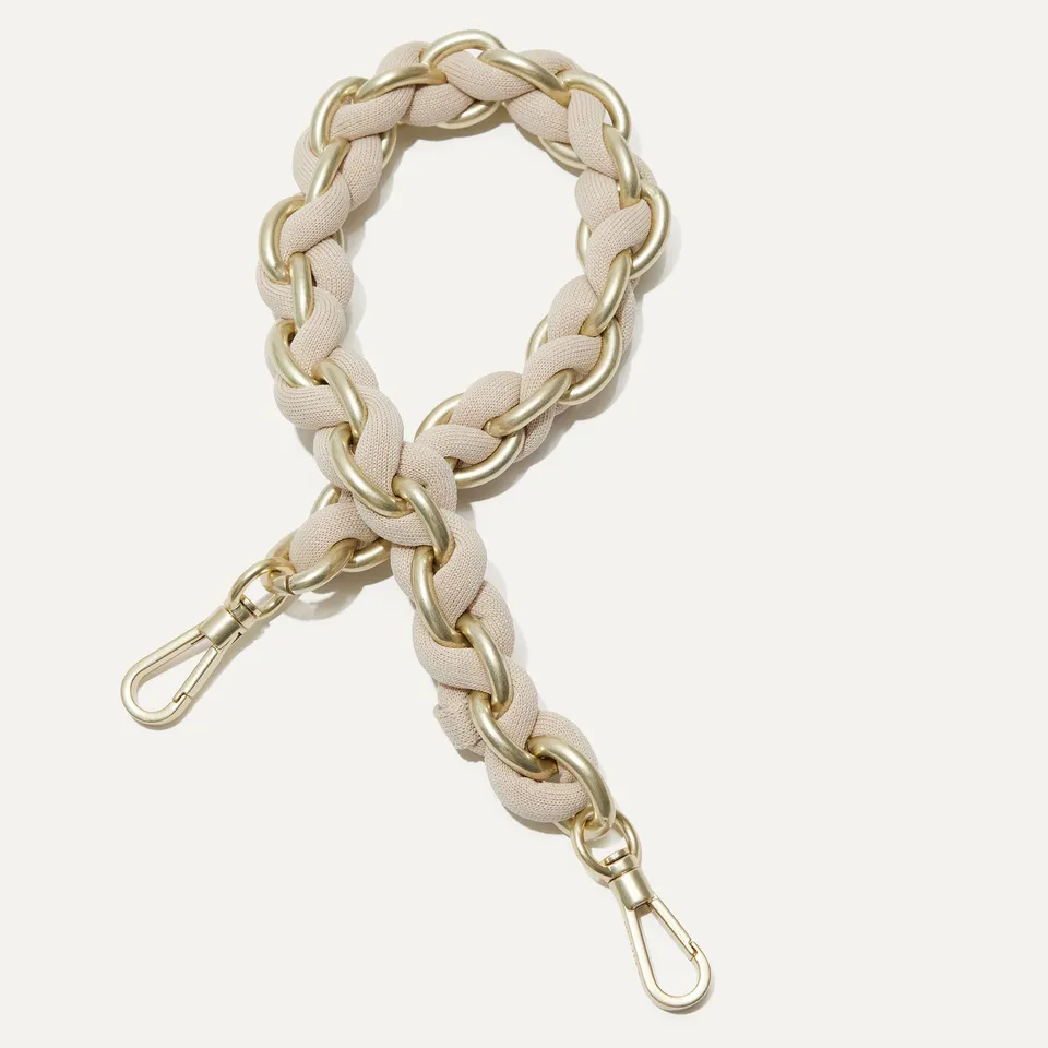 Rothy's The Shoulder Strap tracolla White Chain avorio oro