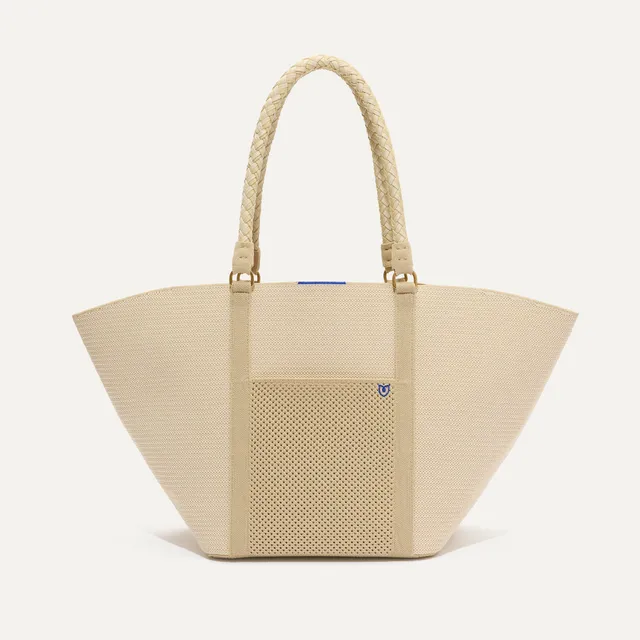 Rothy's The Summer Tote borsa meringue canapa manici corda