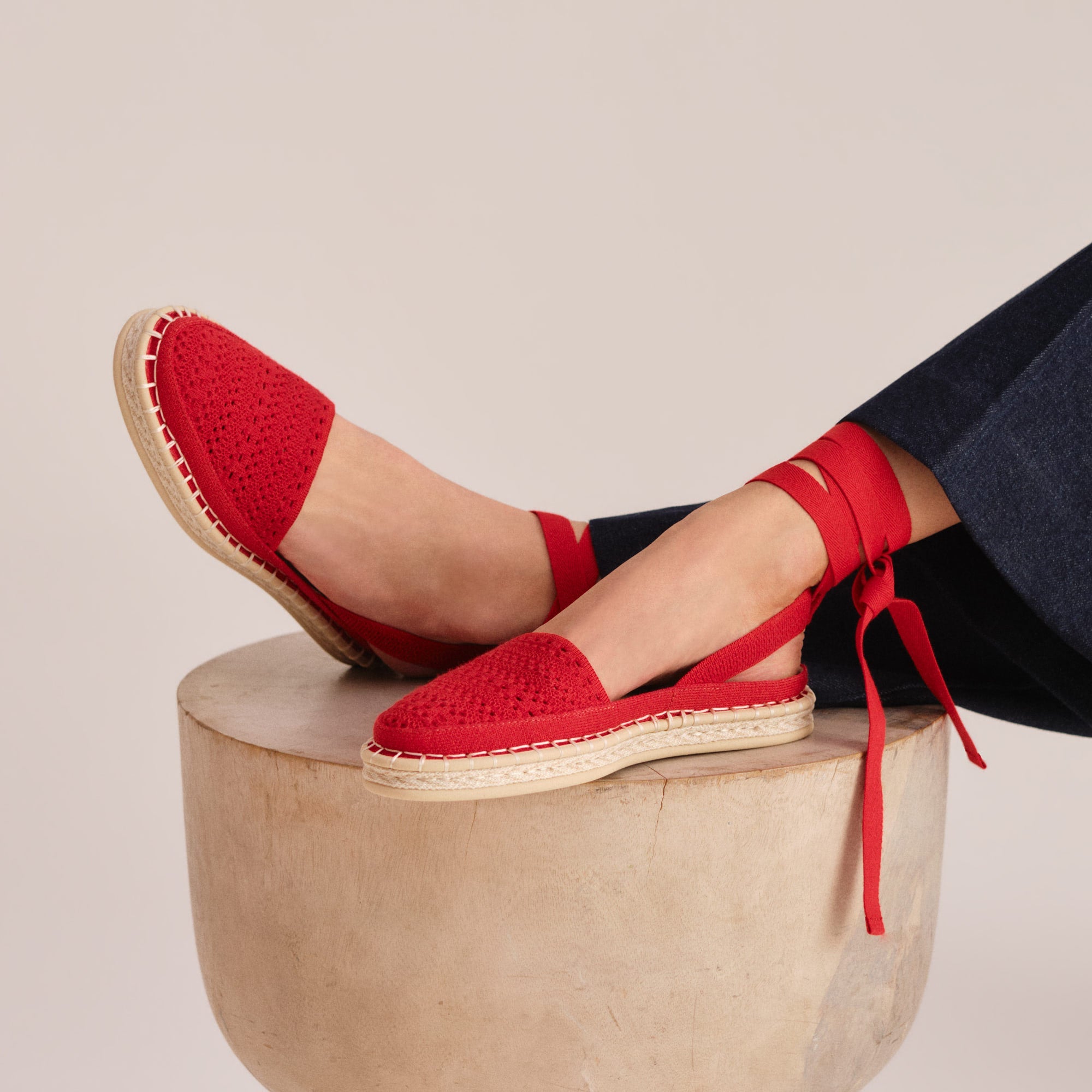Rothy's The D'Orsay Espadrille ballerine donna Bright Red Crochet