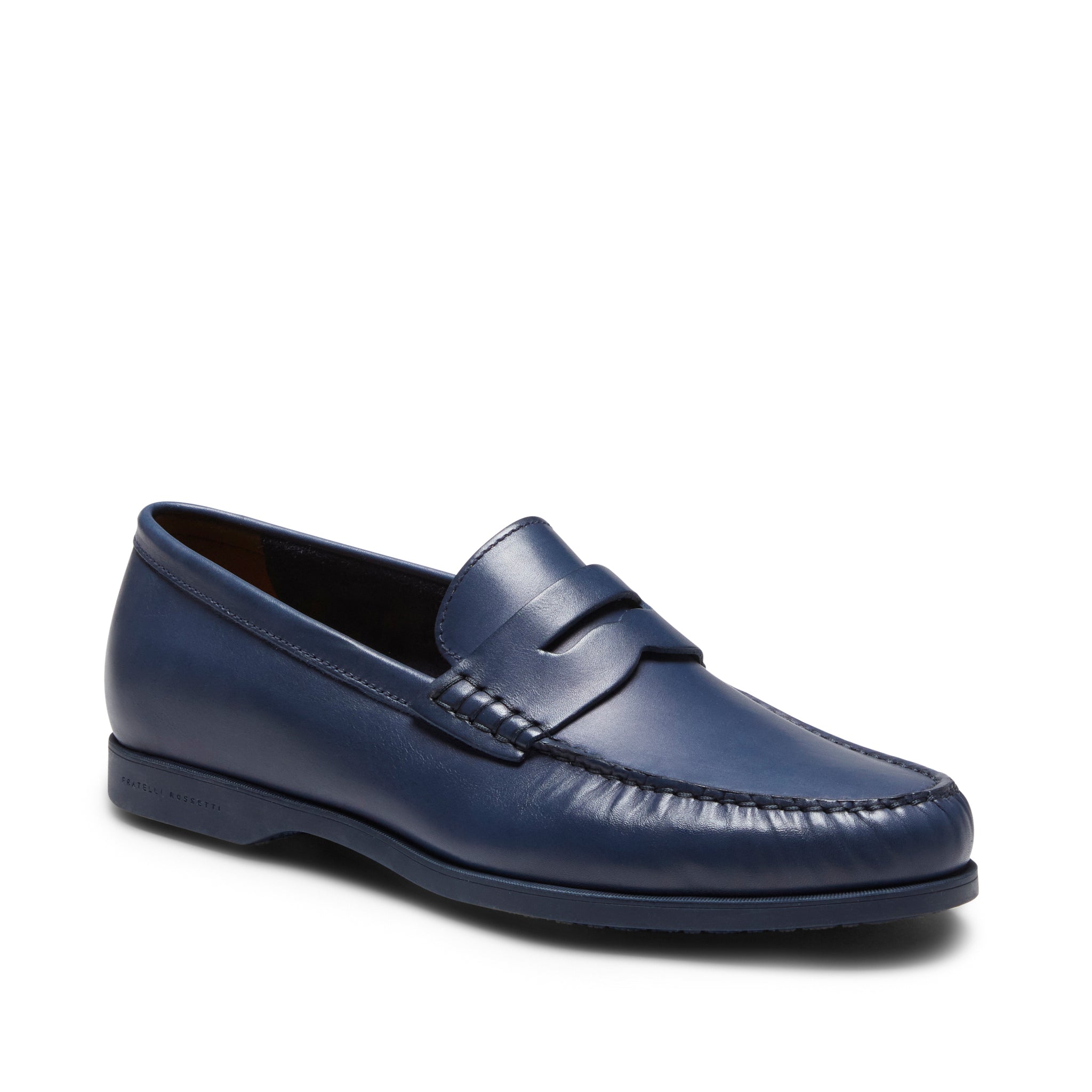 F.lli Rossetti 13305 Mocassino Pelle Uomo Blu Marine Fondo Gomma
