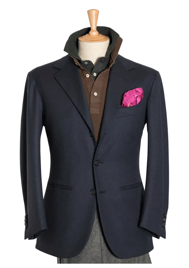 Stefano Bemer Blazers SV2012 Giacca Blu Lanaccia Taglia 46