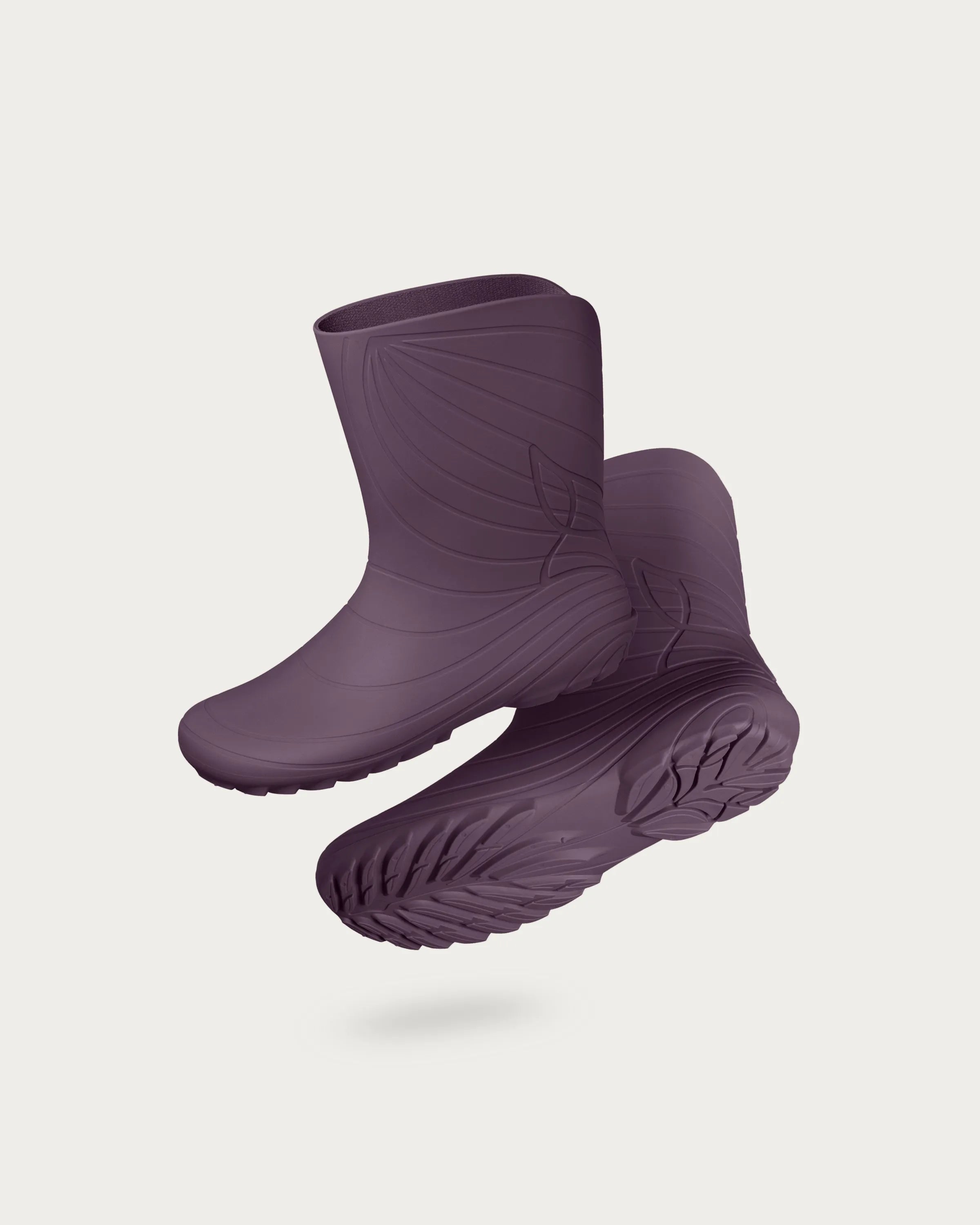 Wildling Shoes Ranidae Plum stivali pioggia viola vegan