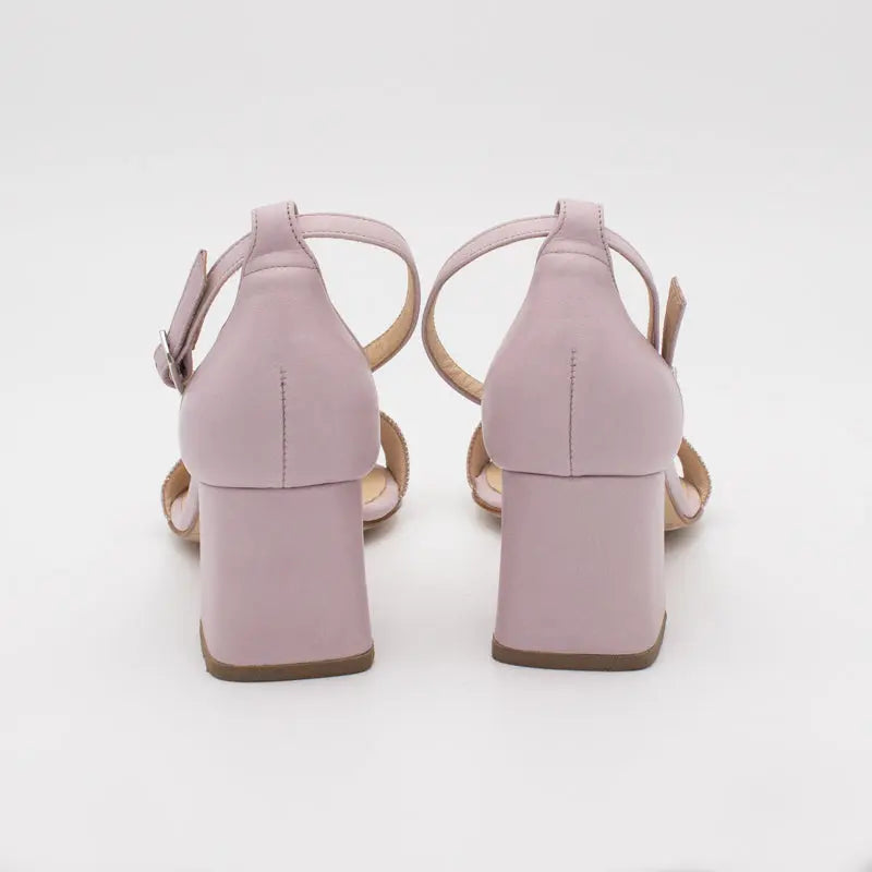 Sandro Barbera Stringate 611 sandalo donna rosa pelle tacco 6 cm