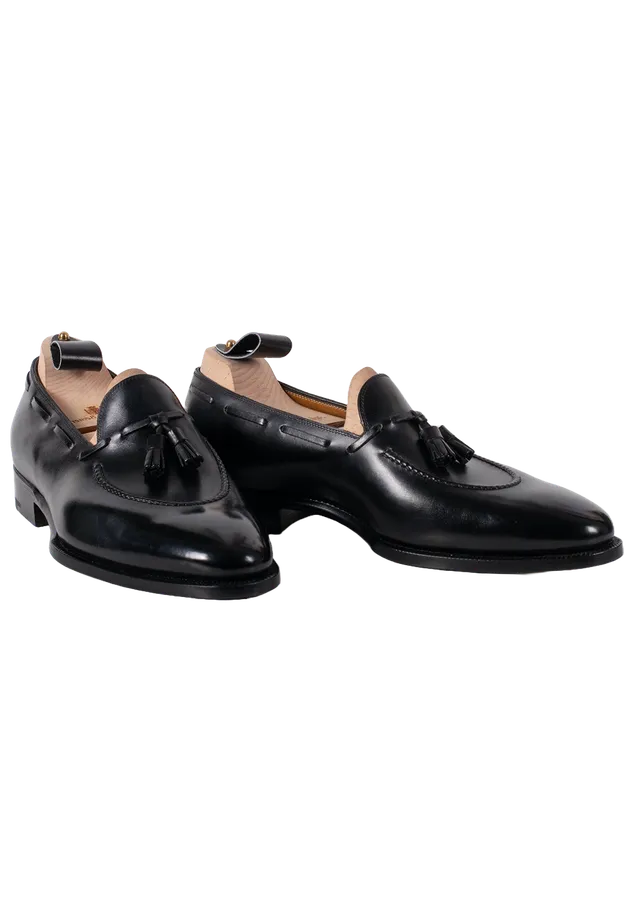 Stefano Bemer C1327 mocassini nappe box calf neri taglia 43