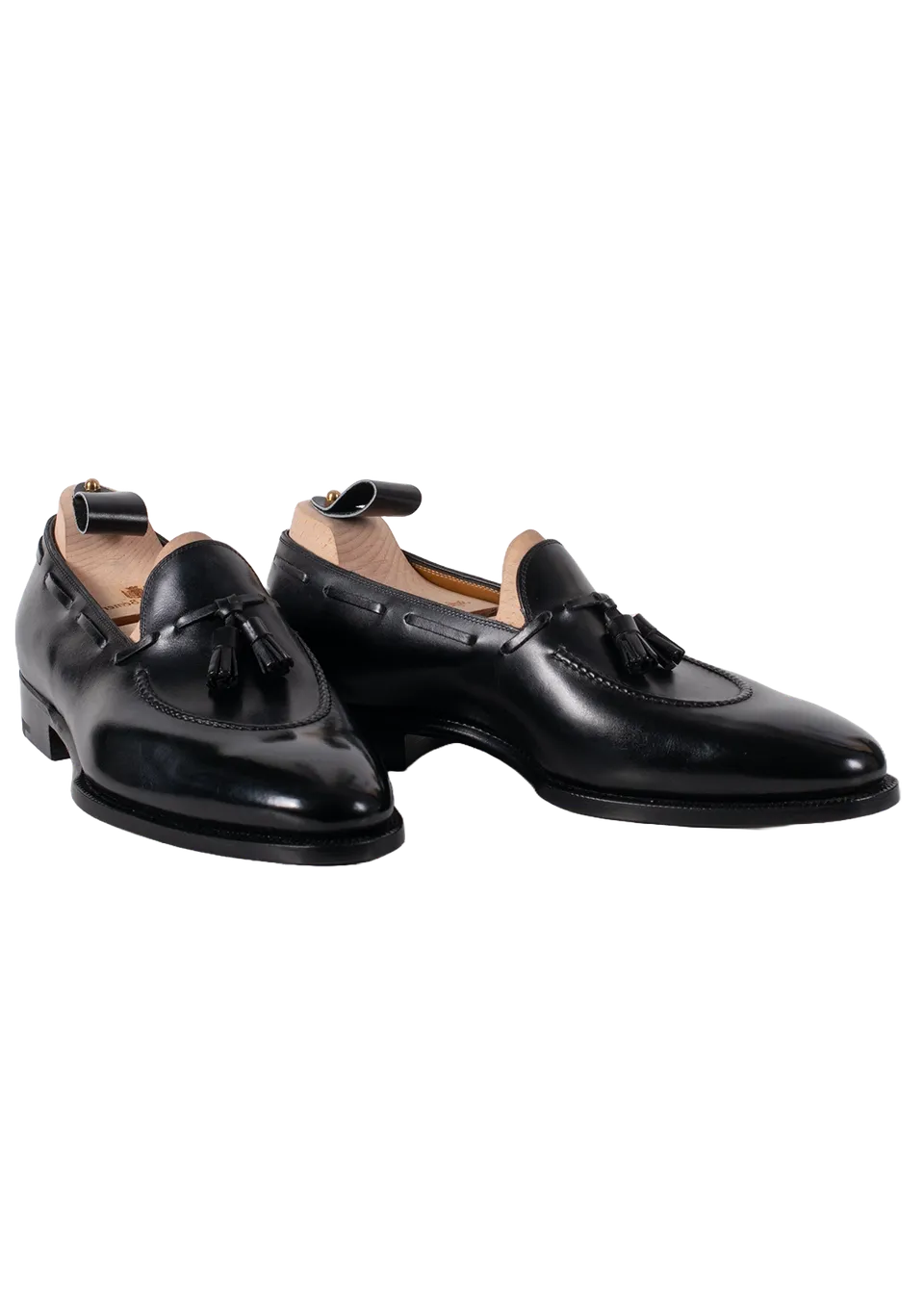 Stefano Bemer C1327 mocassini nappe box calf neri taglia 43
