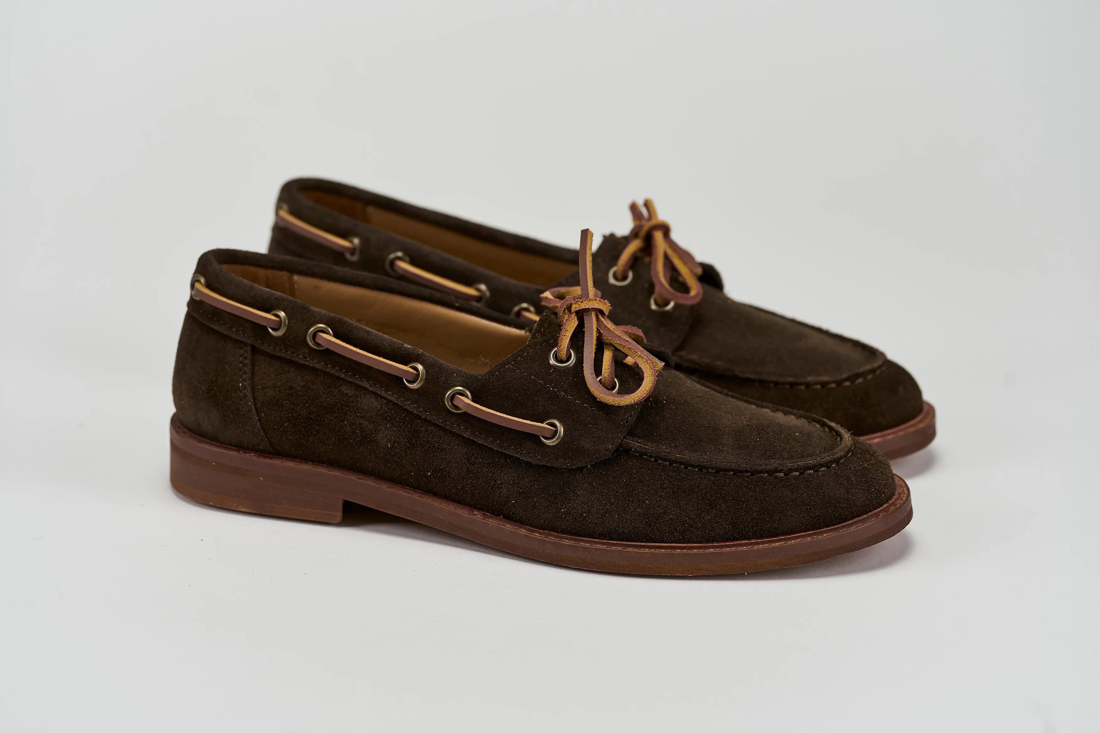 Sandro Barbera Barca scarpe testa moro scamosciato