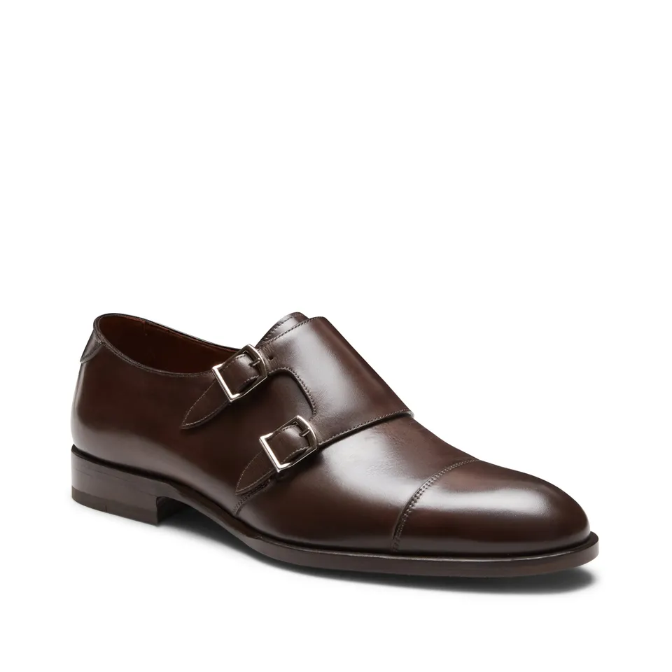 F.lli Rossetti Derby Doppia Fibbia Uomo Ebano 14240