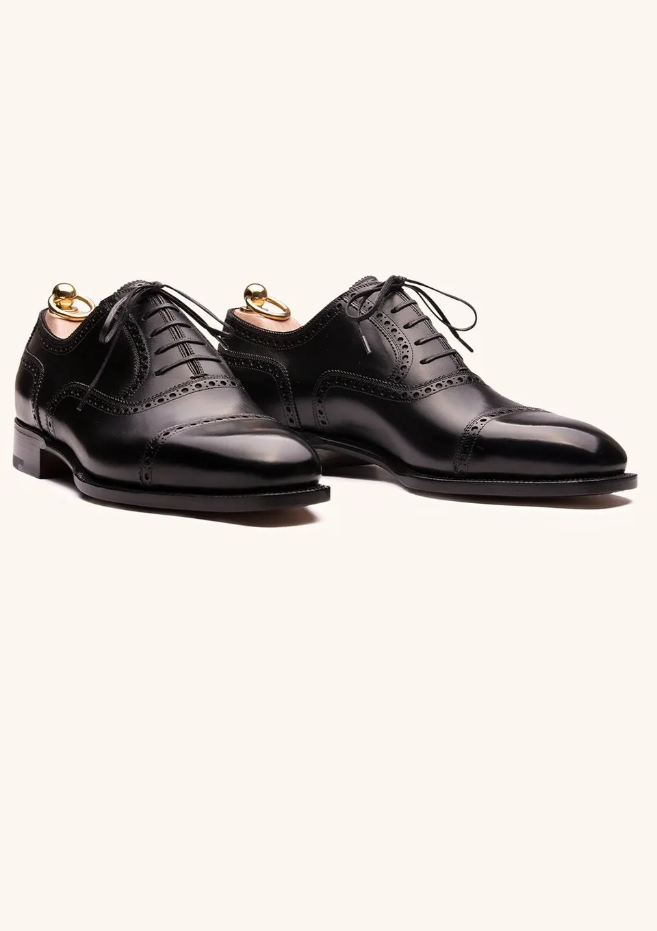 Stefano Bemer Oxfords C6461 scarpe nere cap-toe brogue