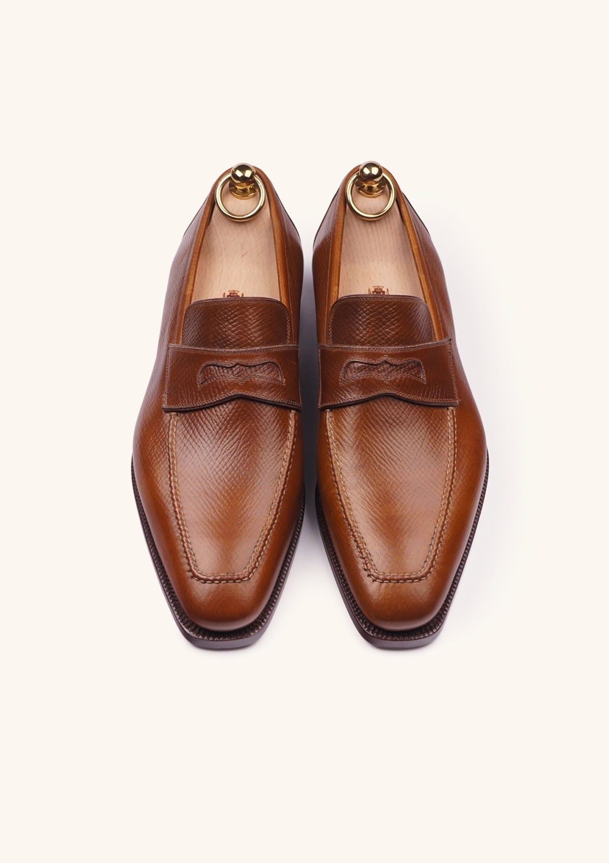 Stefano Bemer Loafers C1340 mocassini cannella pelle stampa