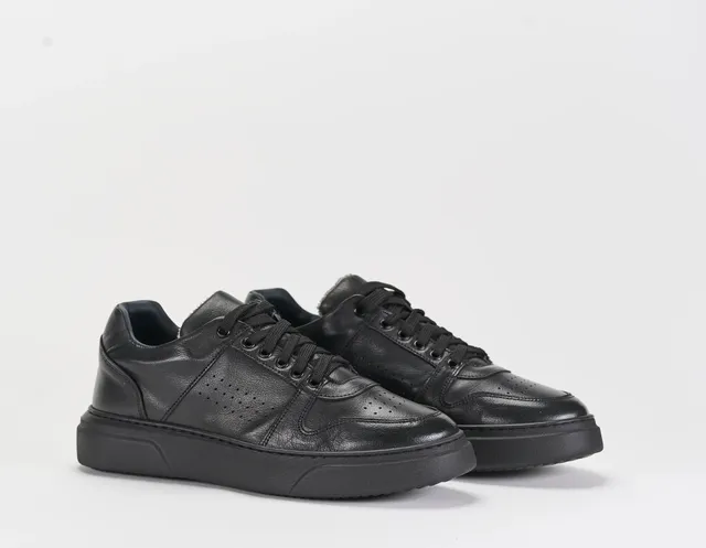 Sandro Barbera B68 Materia sneaker nero pelle leggera