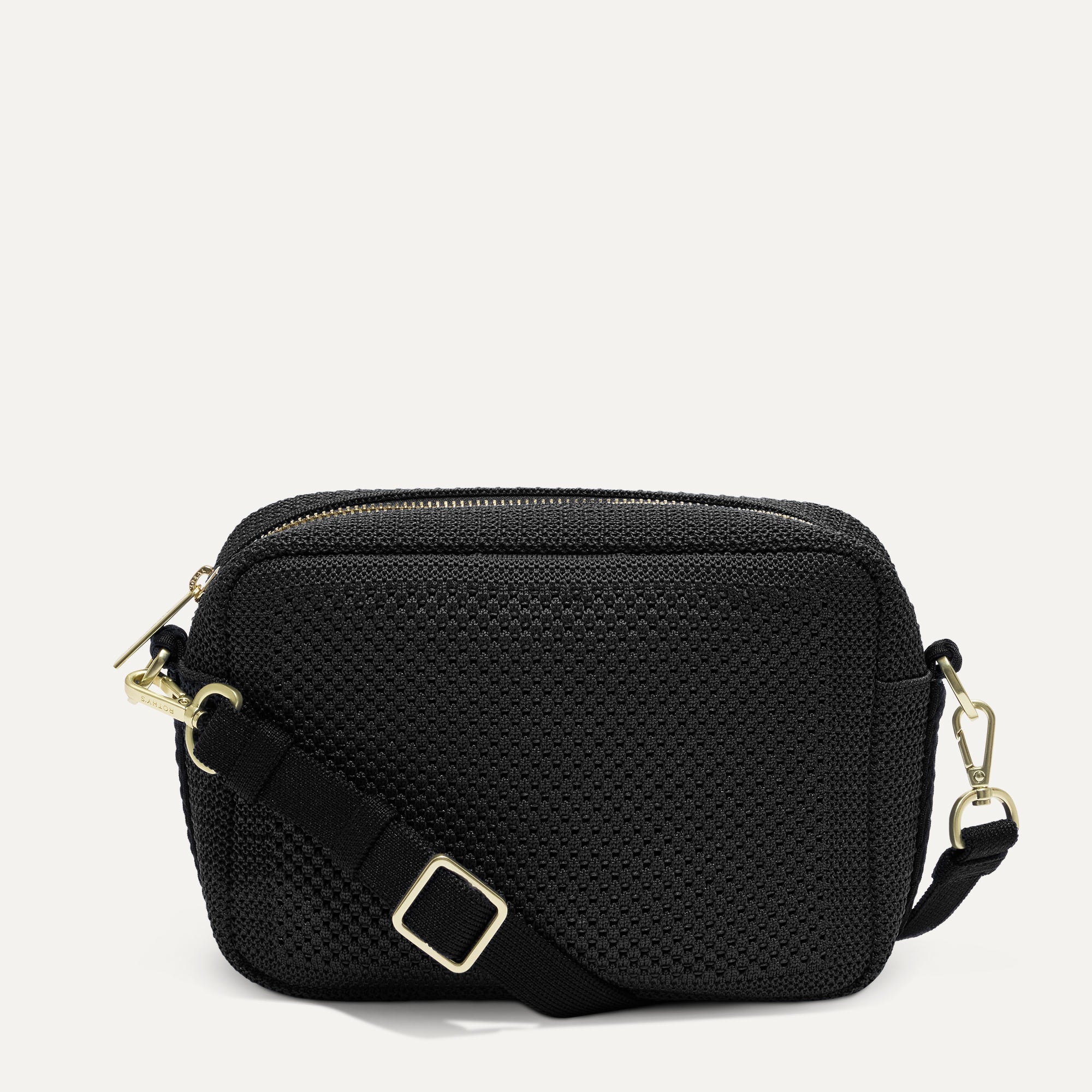 Rothy's The Crossbody Camera Bag borsa tracolla Black Licorice Open-Knit