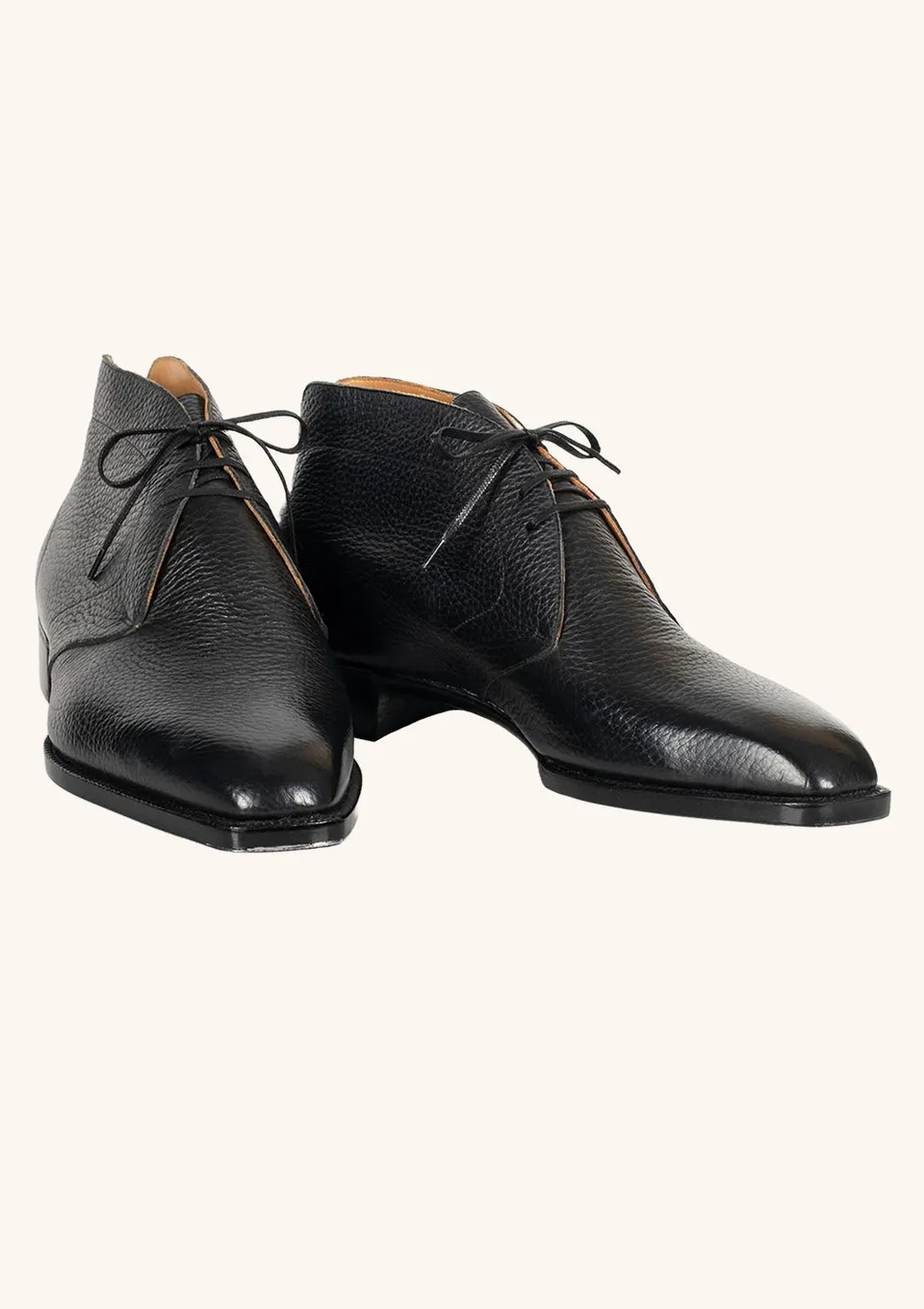 Stefano Bemer Boots T7230 stivaletti chukka neri pelle cervo