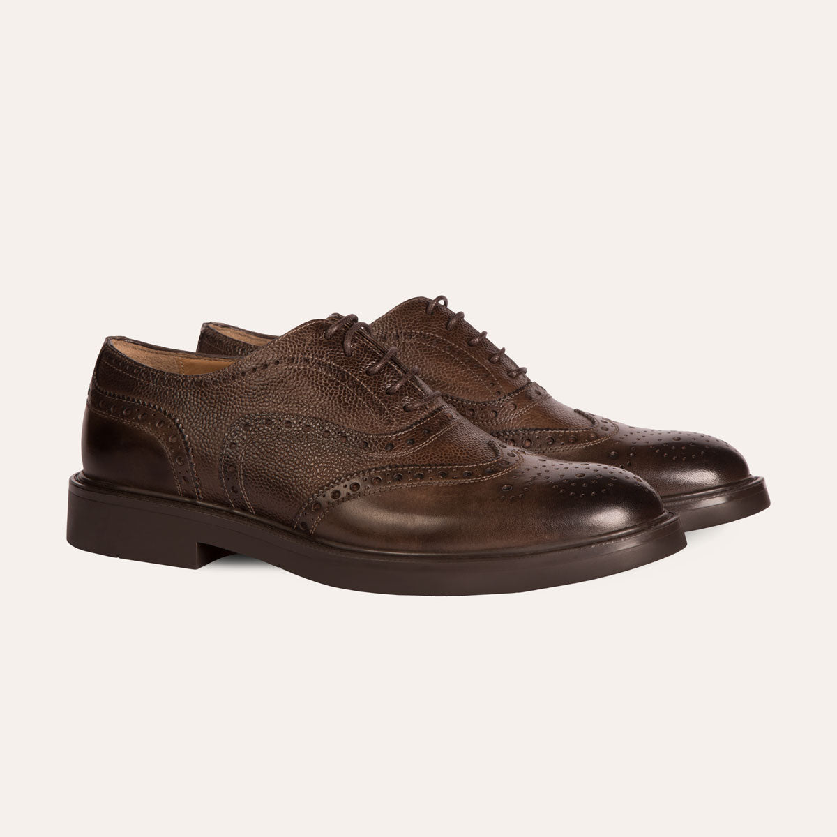 Dellovo Potito Francesina Uomo Vitello Nero Brogue