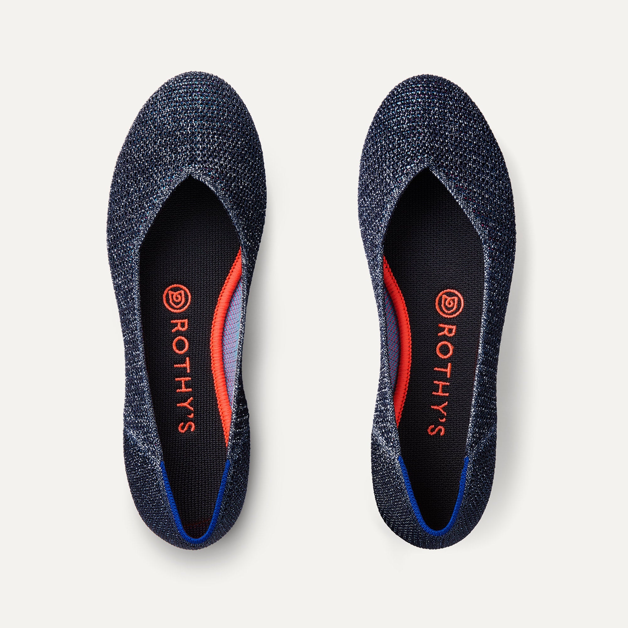 Rothy's The Flat ballerine Metallic Lattice Stitch