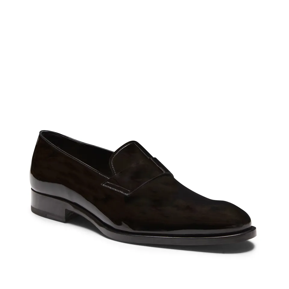 F.lli Rossetti 12852 Slipper Vernice Uomo Nera Pelle Lucida