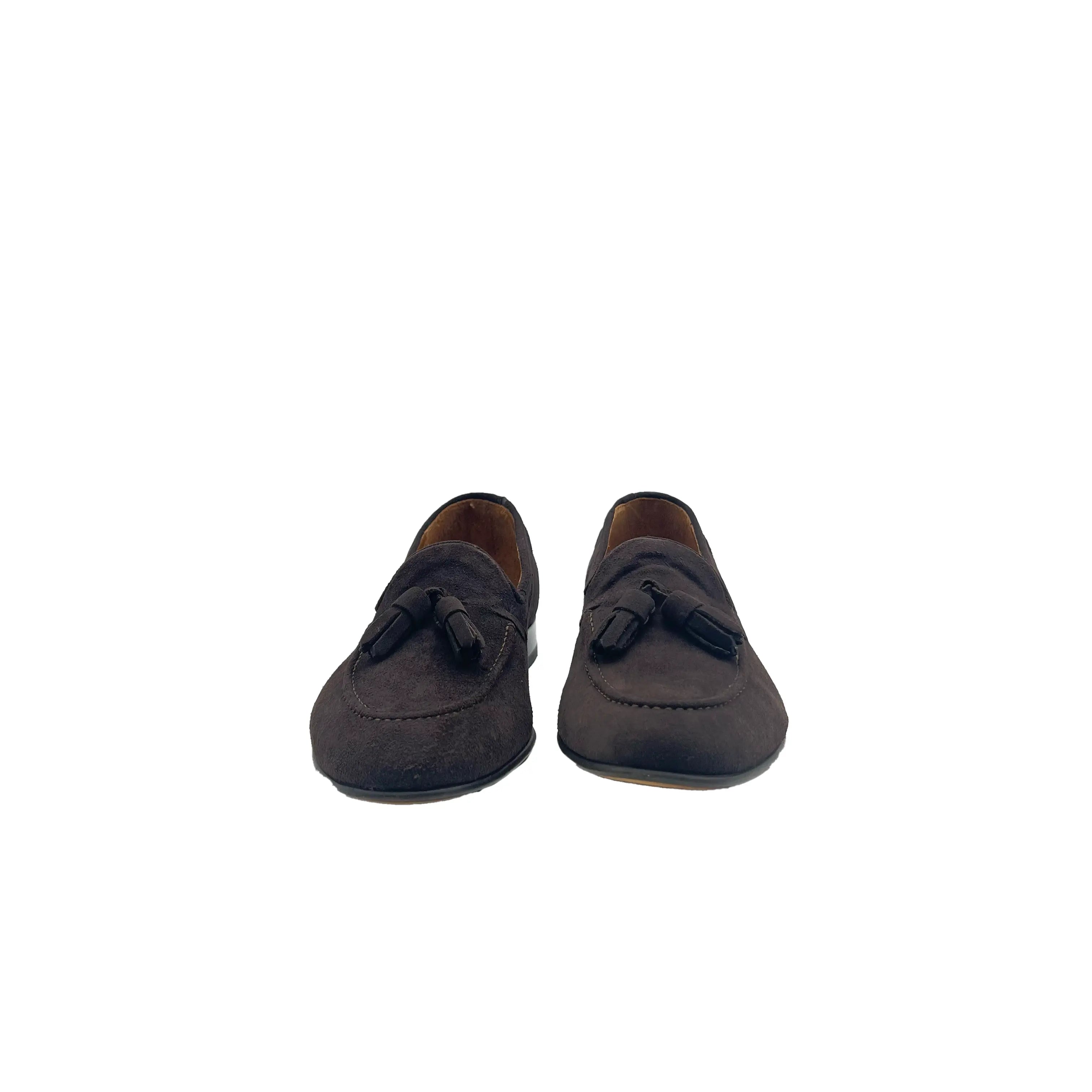Sandro Barbera Mocassini 45218 tassel loafer uomo moka camoscio